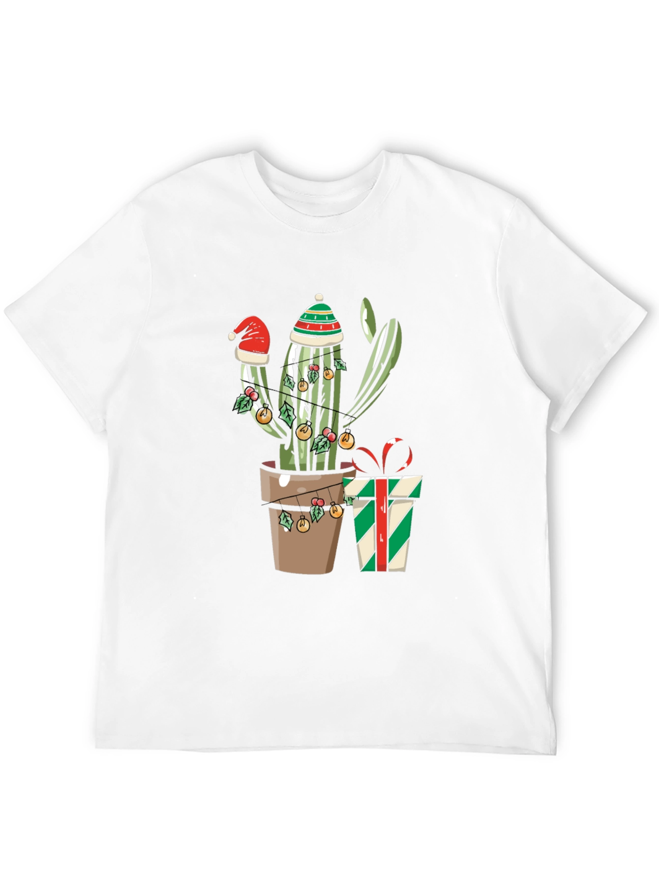 Black Festive Cactus Graphic Tee view 12