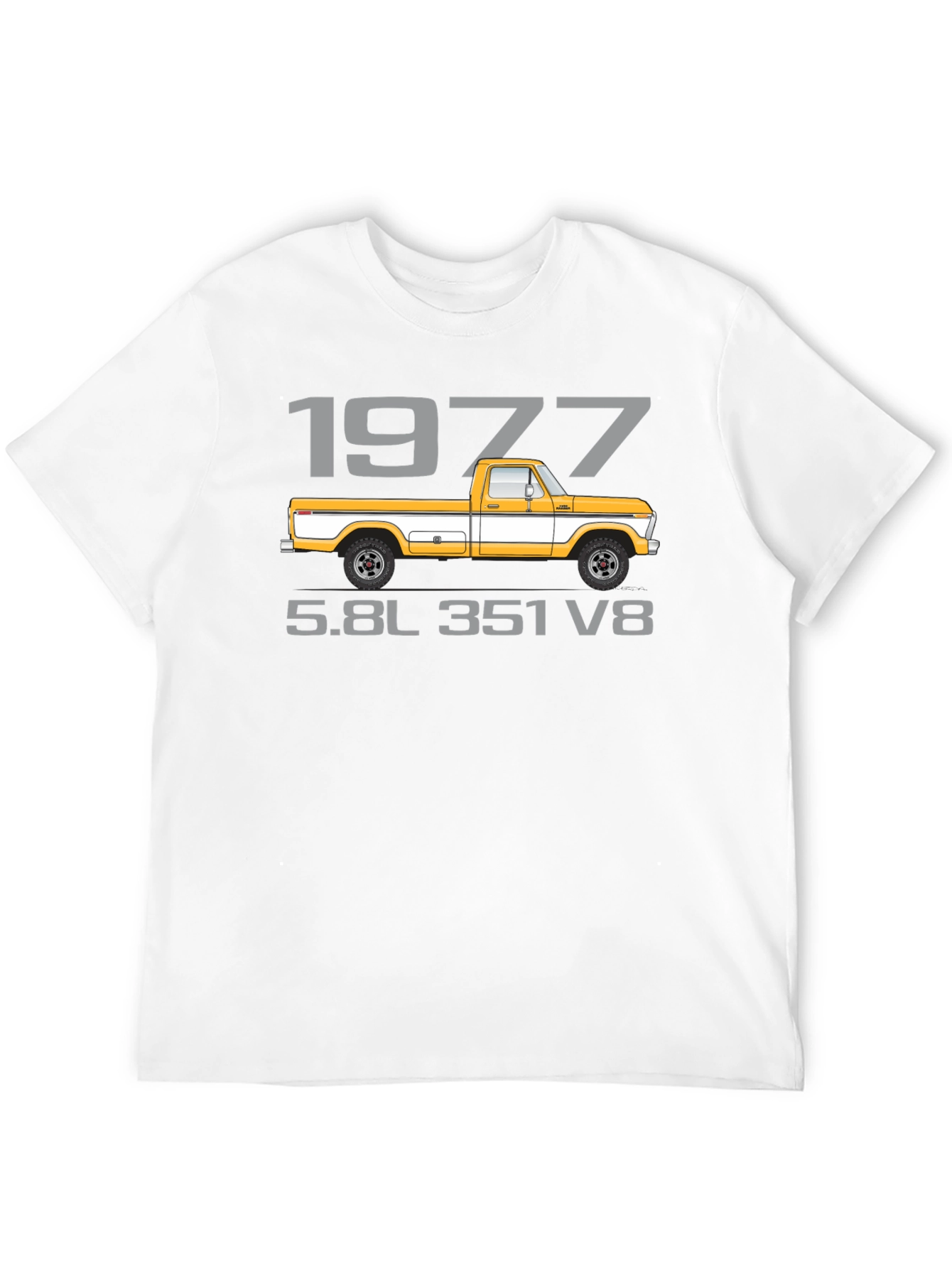 1977 Ford F-150 Truck Black T-Shirt - 12