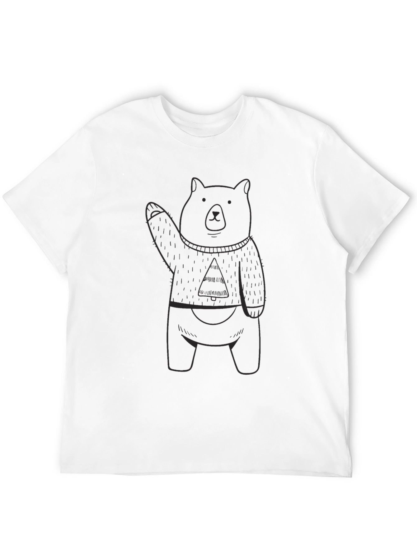 Black Bear Graphic Tee - Casual Black T-Shirt view 12