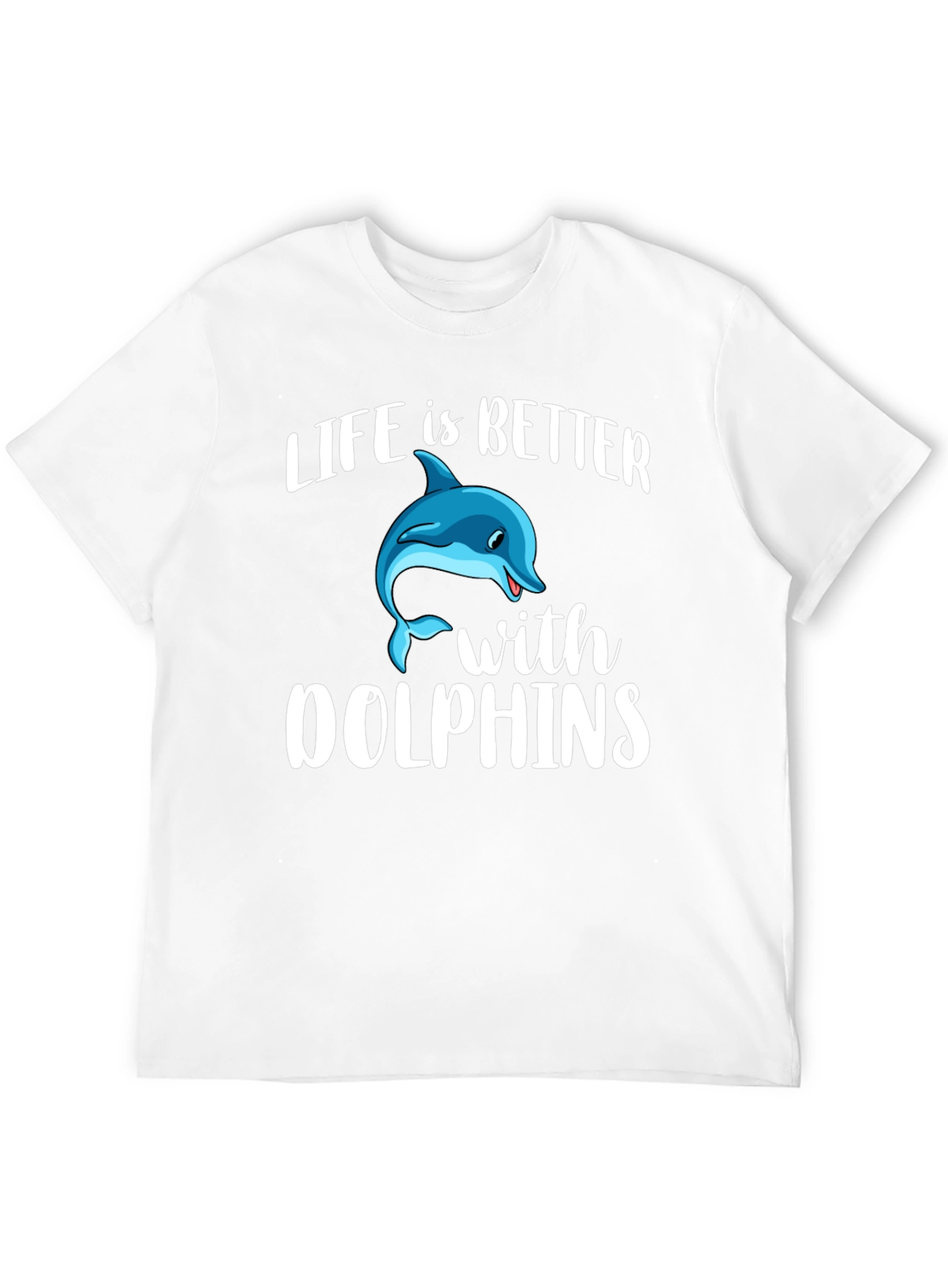 Black Life is Better With Dolphins Graphic Tee view 12