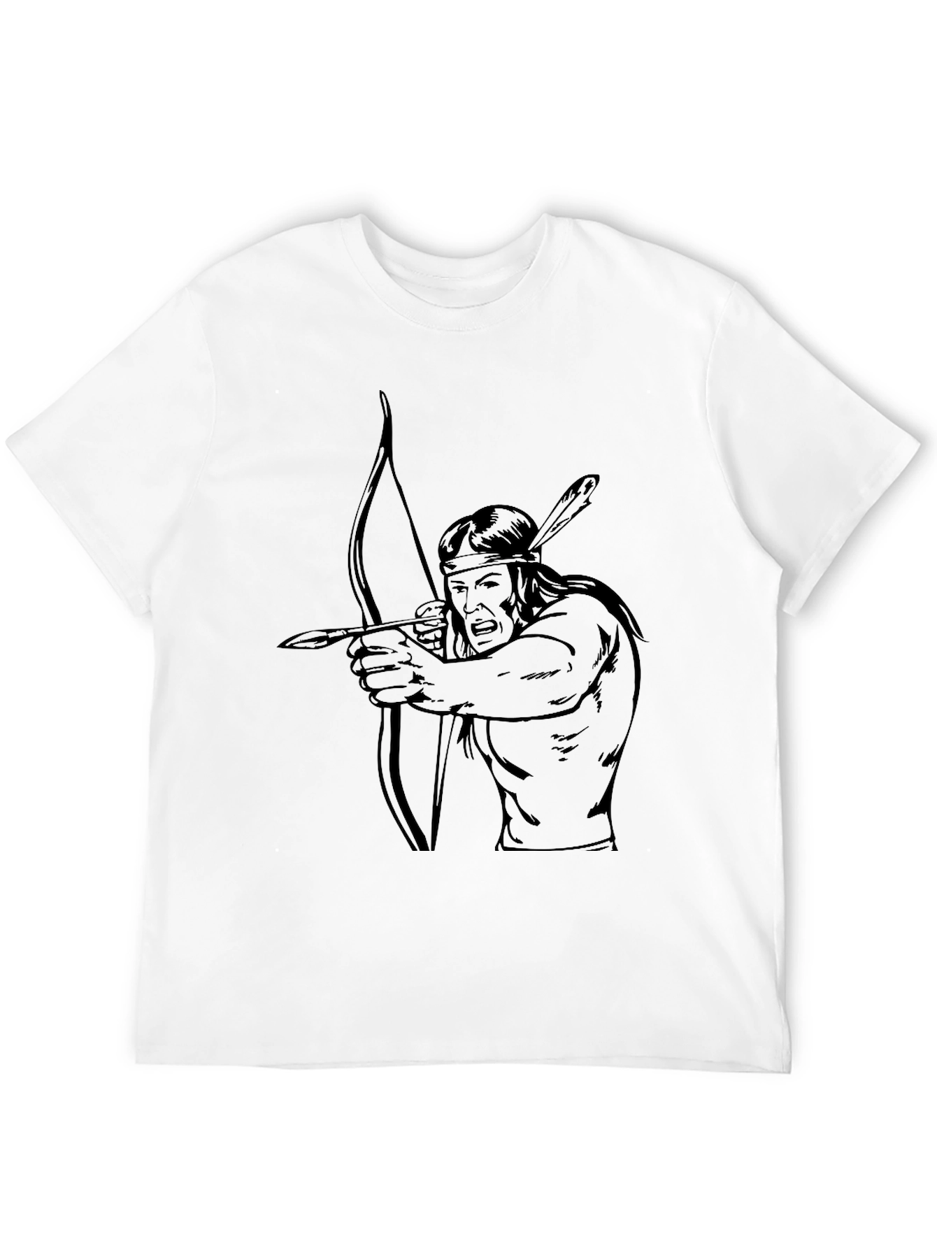 Black Native Archer Graphic T-Shirt - Black view 12