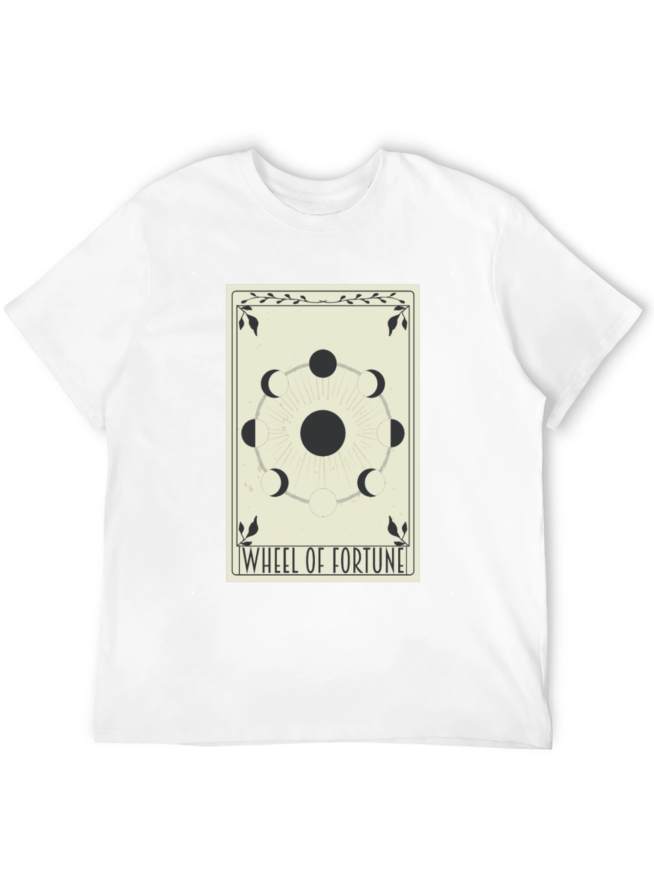 Black Wheel of Fortune Tarot Card Graphic T-Shirt view 12