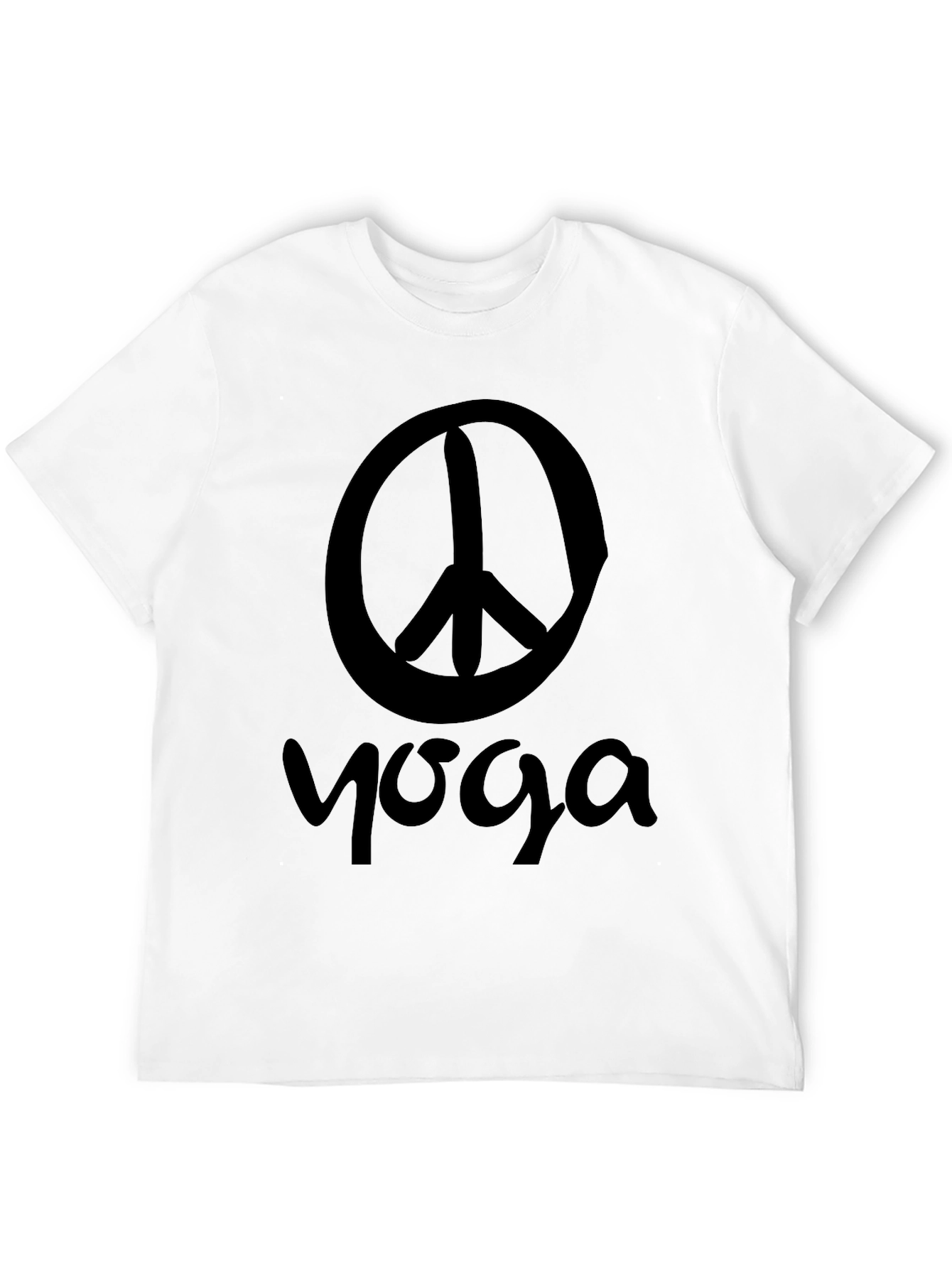 Black Peace Yoga Graphic T-Shirt - Unisex view 12