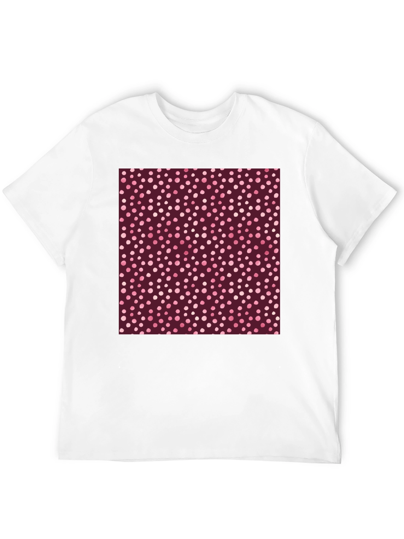 Black Stylish Polka Dot Print Black T-Shirt view 12