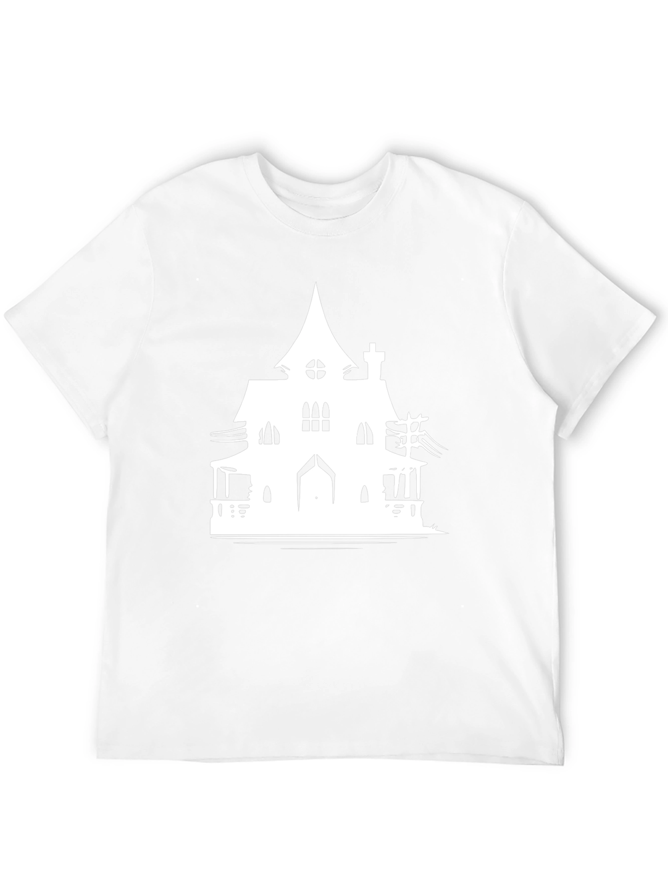 Black Haunted House Graphic T-Shirt view 12