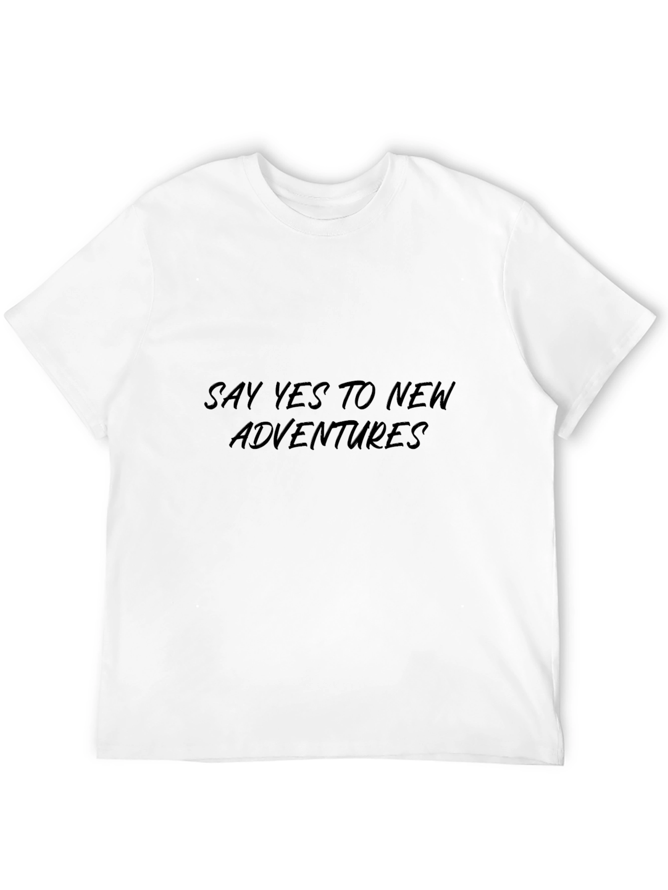 Black Men's Black 'Say Yes To New Adventures' T-Shirt view 12
