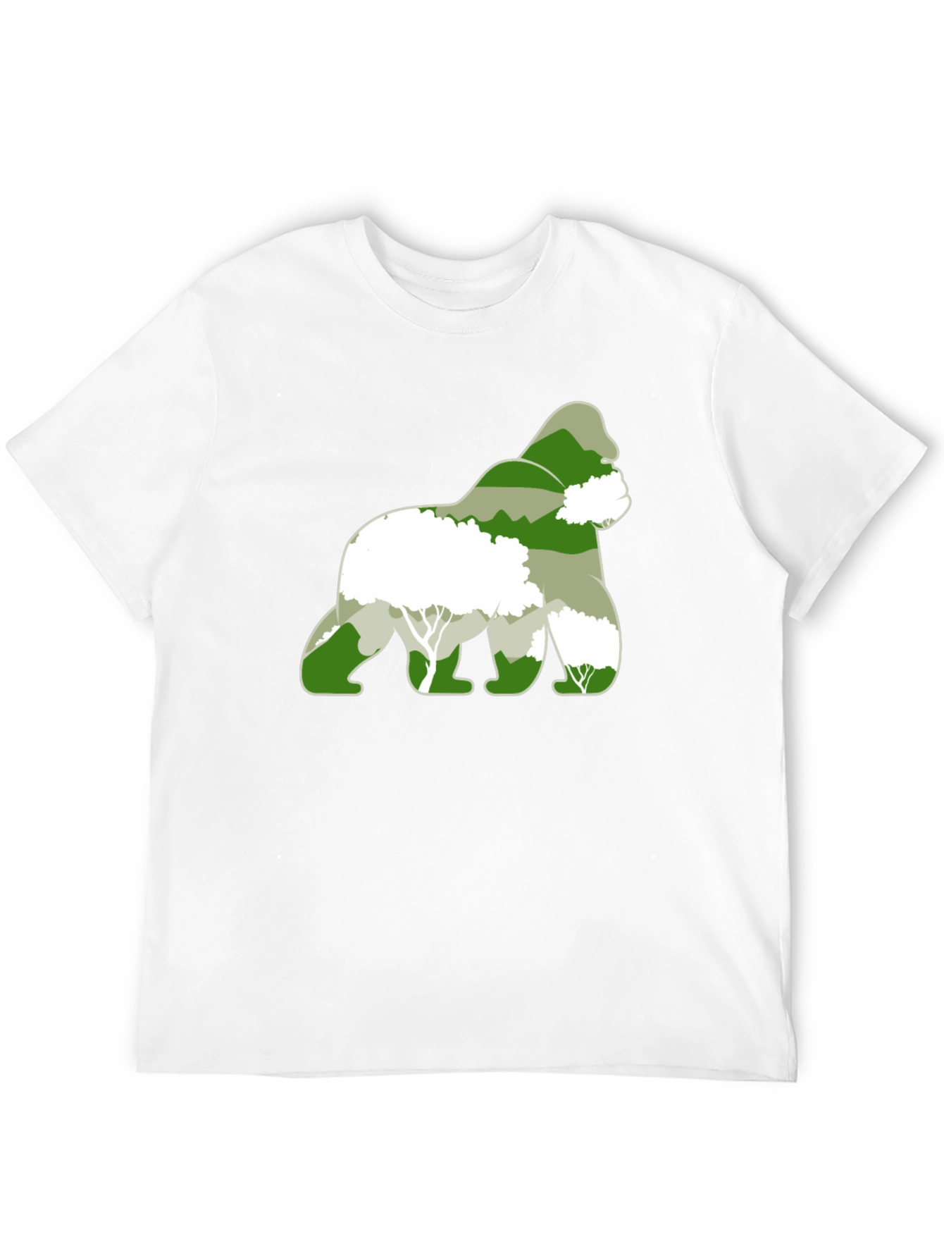 Black Gorilla Forest Graphic Tee - Nature Lover Shirt view 12
