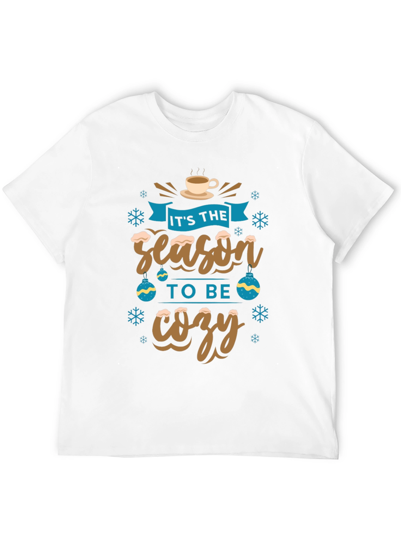 Black It's The Season To Be Cozy Holiday Graphic T-Shirt view 12