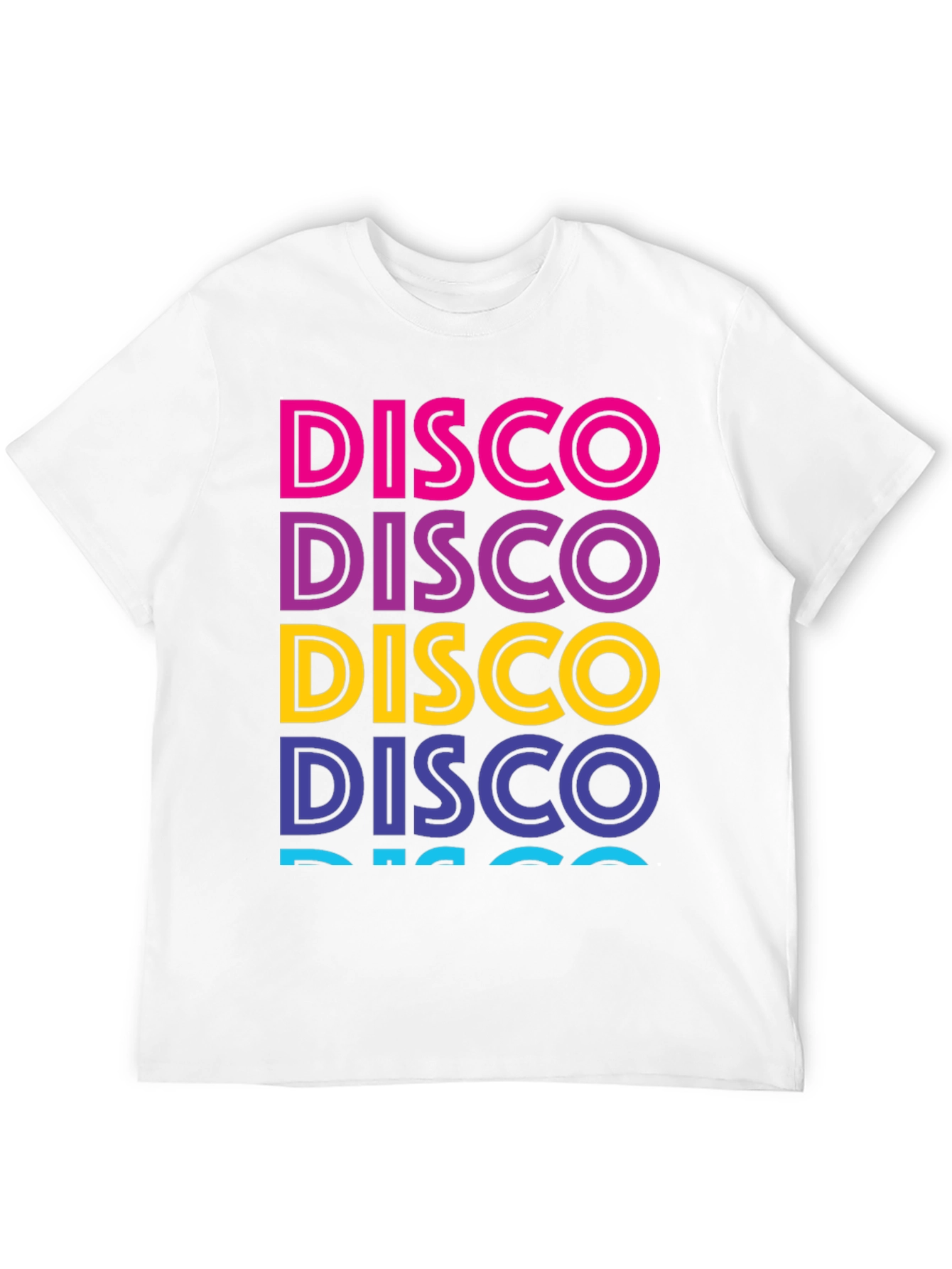 Black Retro Disco T-Shirt - Colorful Word Art view 12