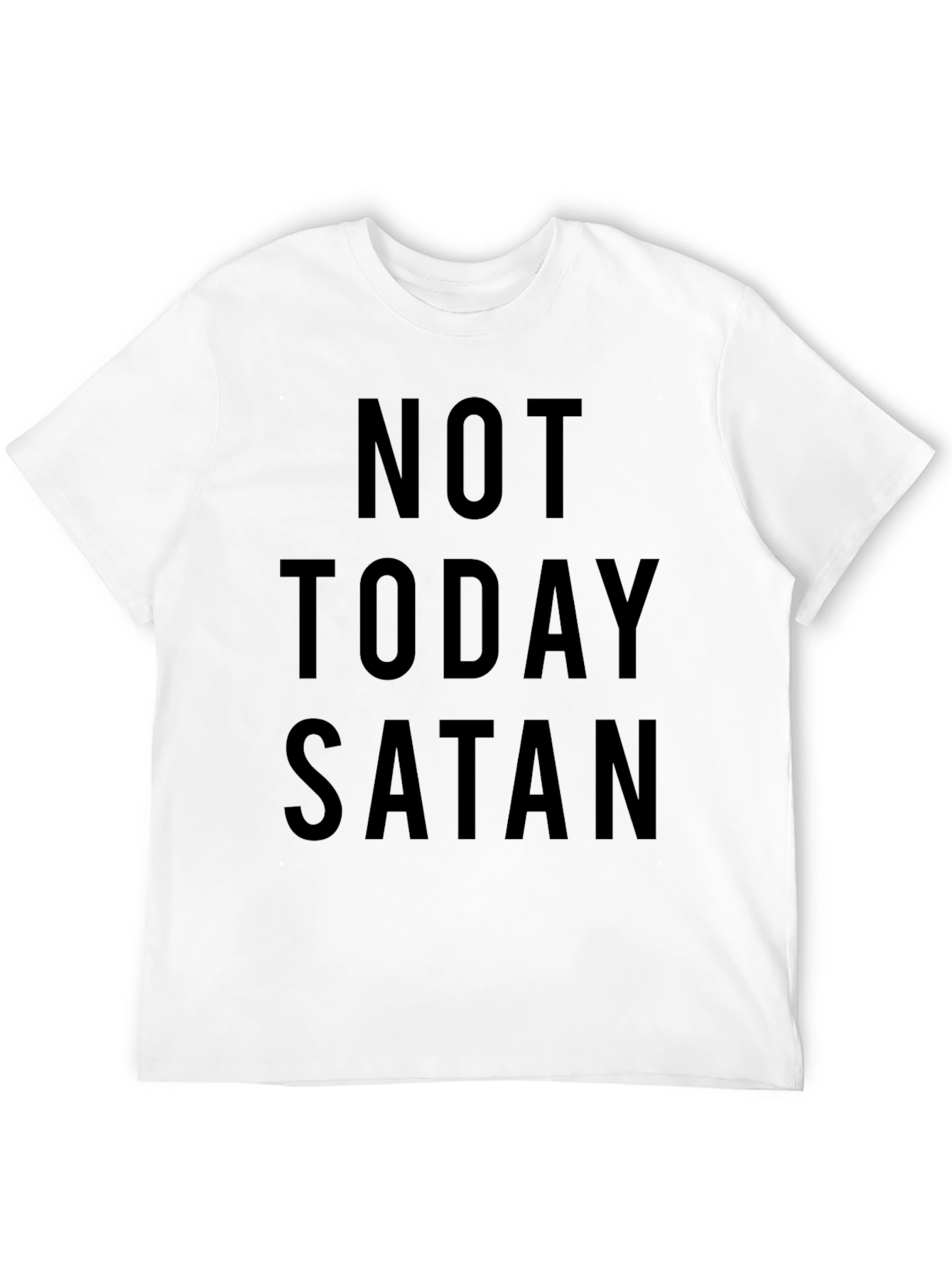 Black Not Today Satan T-Shirt - Classic Black Tee view 12