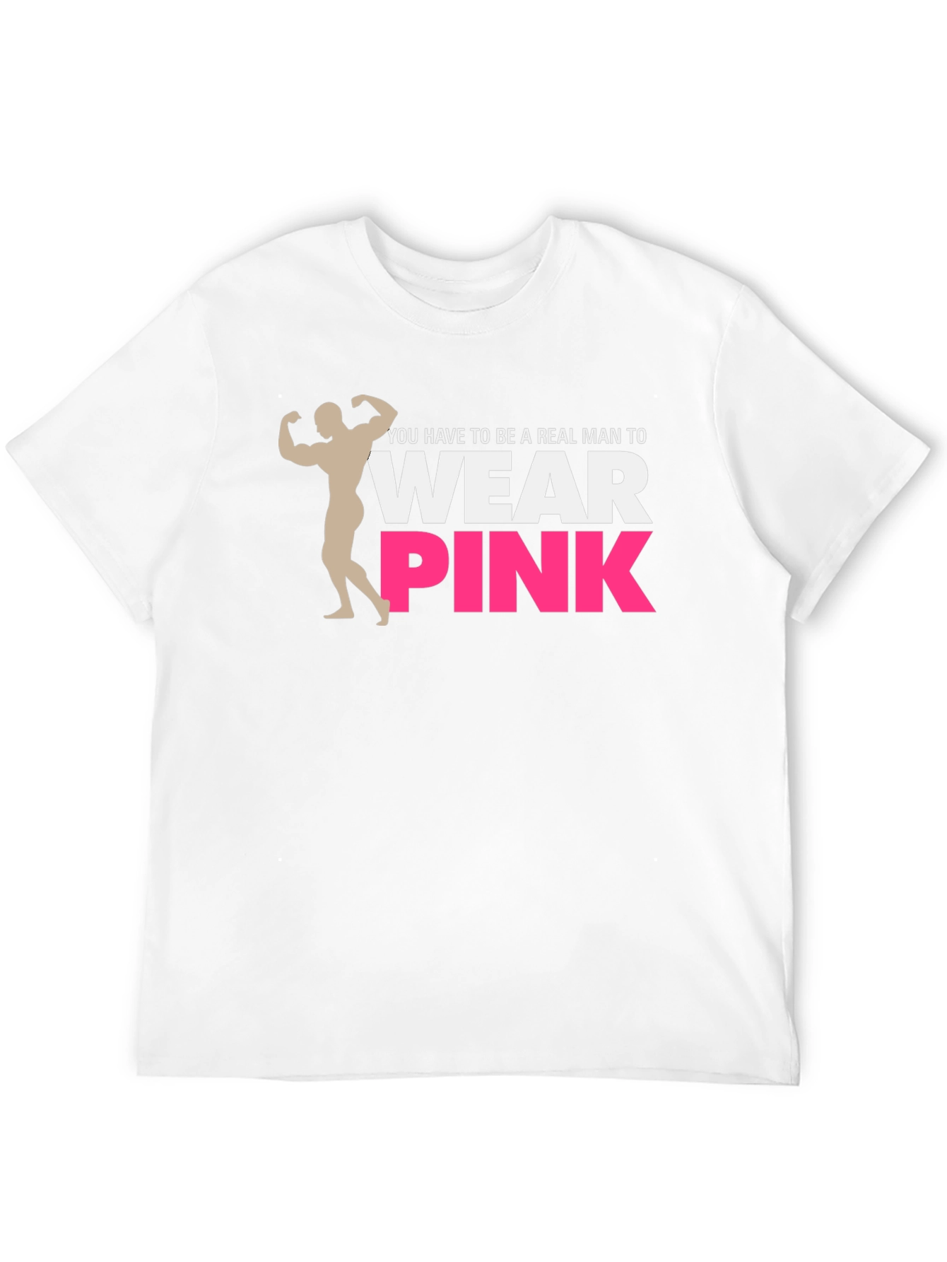 Black Real Man Wear Pink Graphic Tee view 12