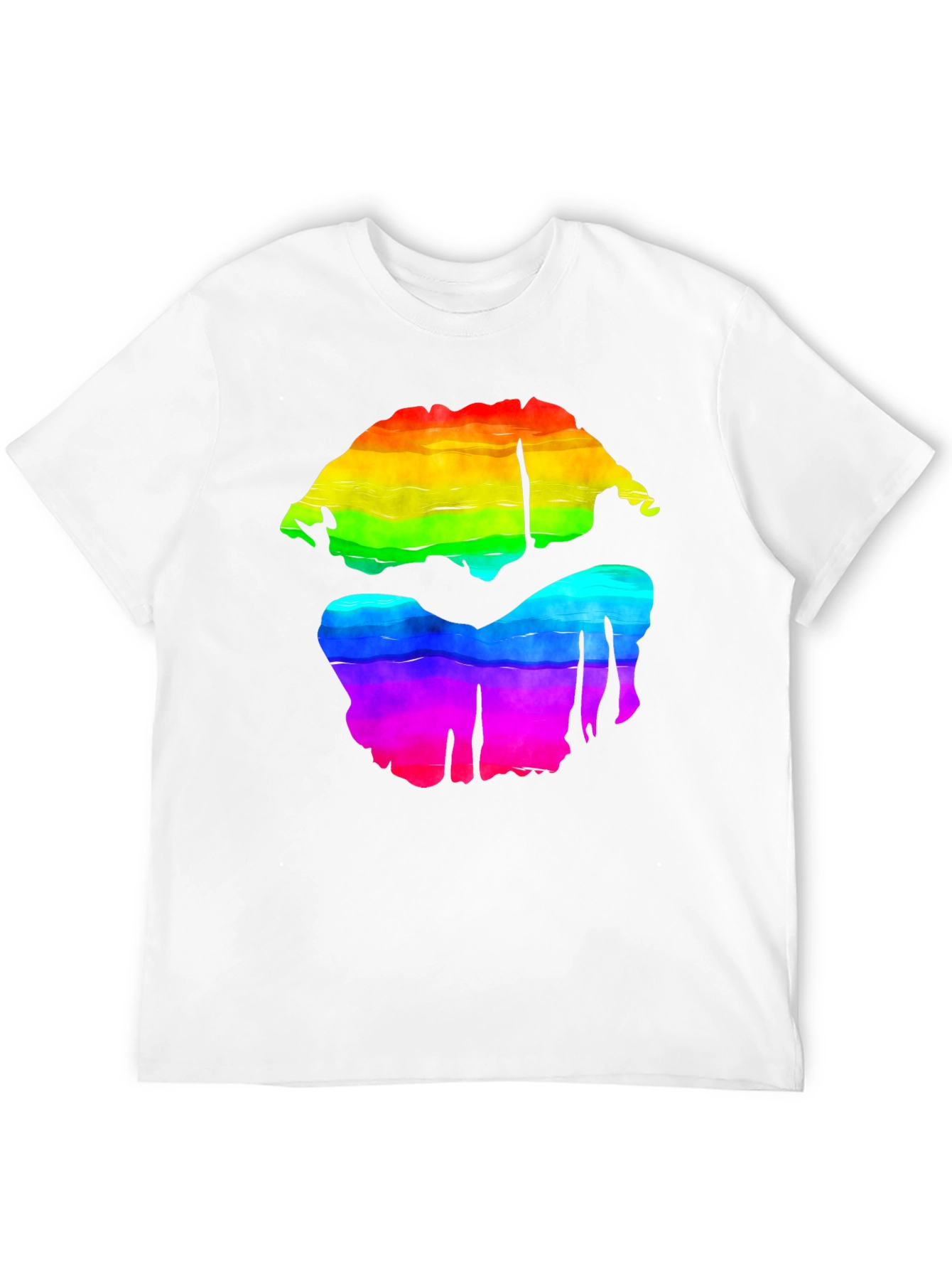 Black Rainbow Lips Graphic Tee - Bold Pride Shirt view 12