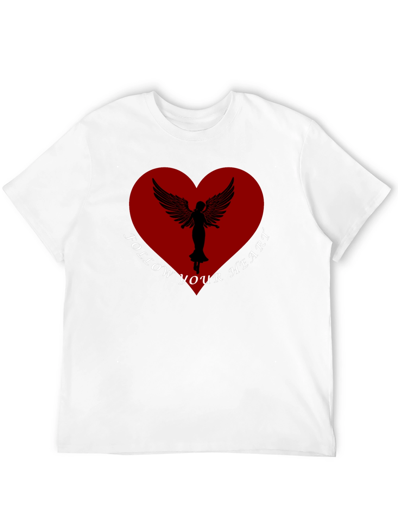 Black Follow Your Heart Angel Graphic Tee - Black view 12
