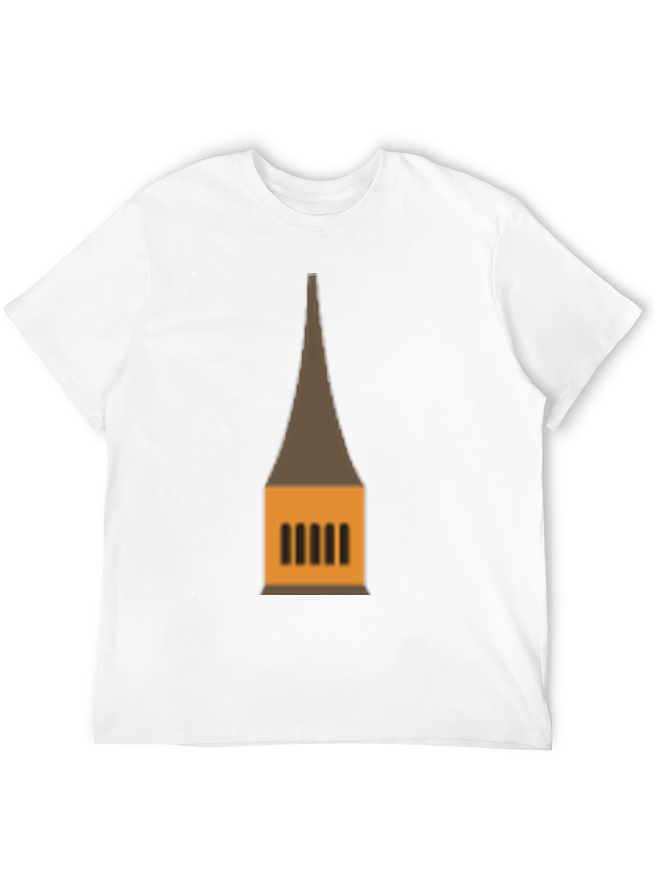 Black Graphic Tee: Temple Tower Design, Black view 12