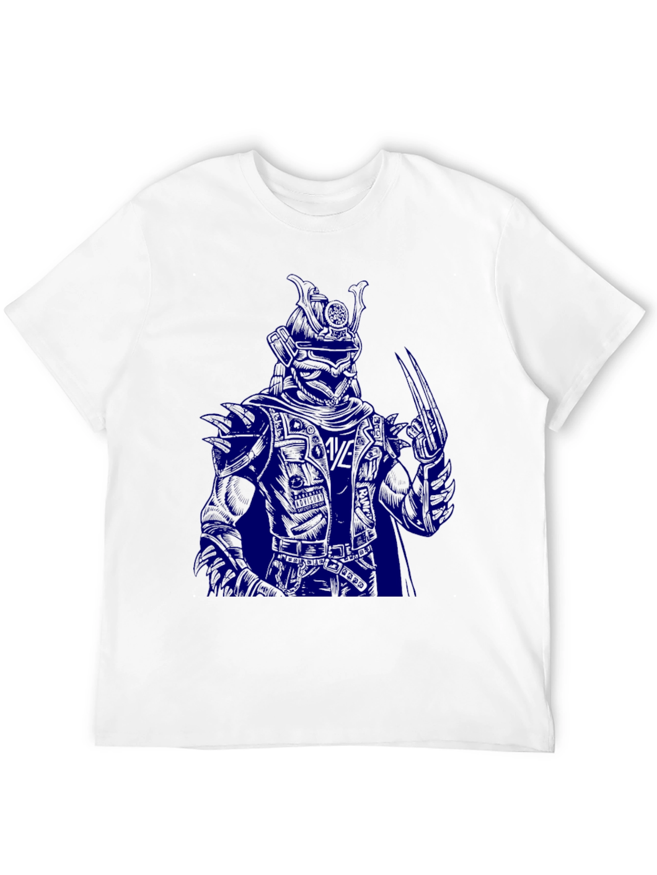 Black Dark Samurai Graphic T-Shirt - Men's Black Tee view 12