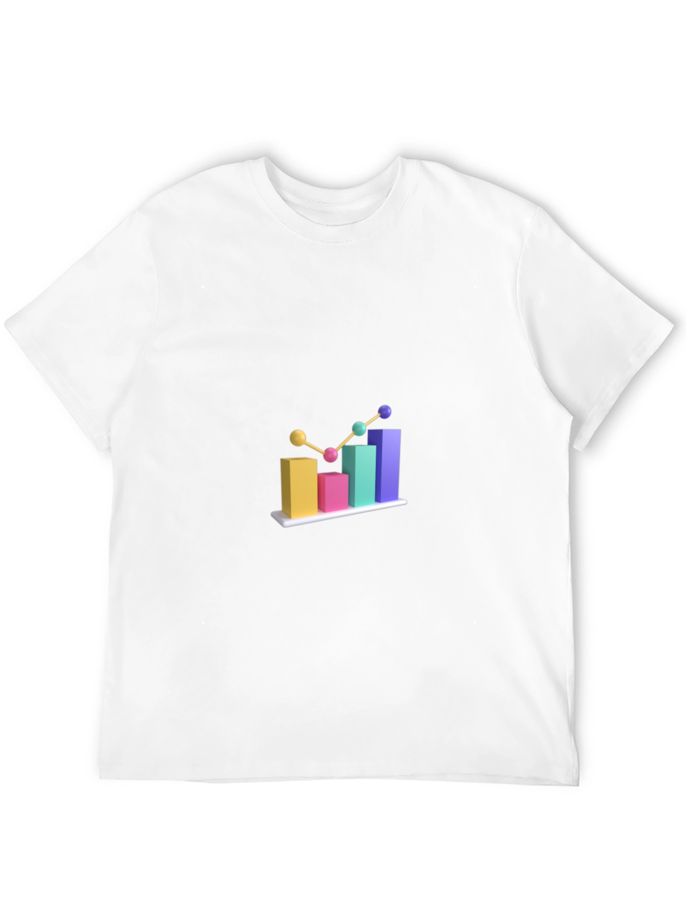 Black Trendy Bar Graph T-Shirt view 12
