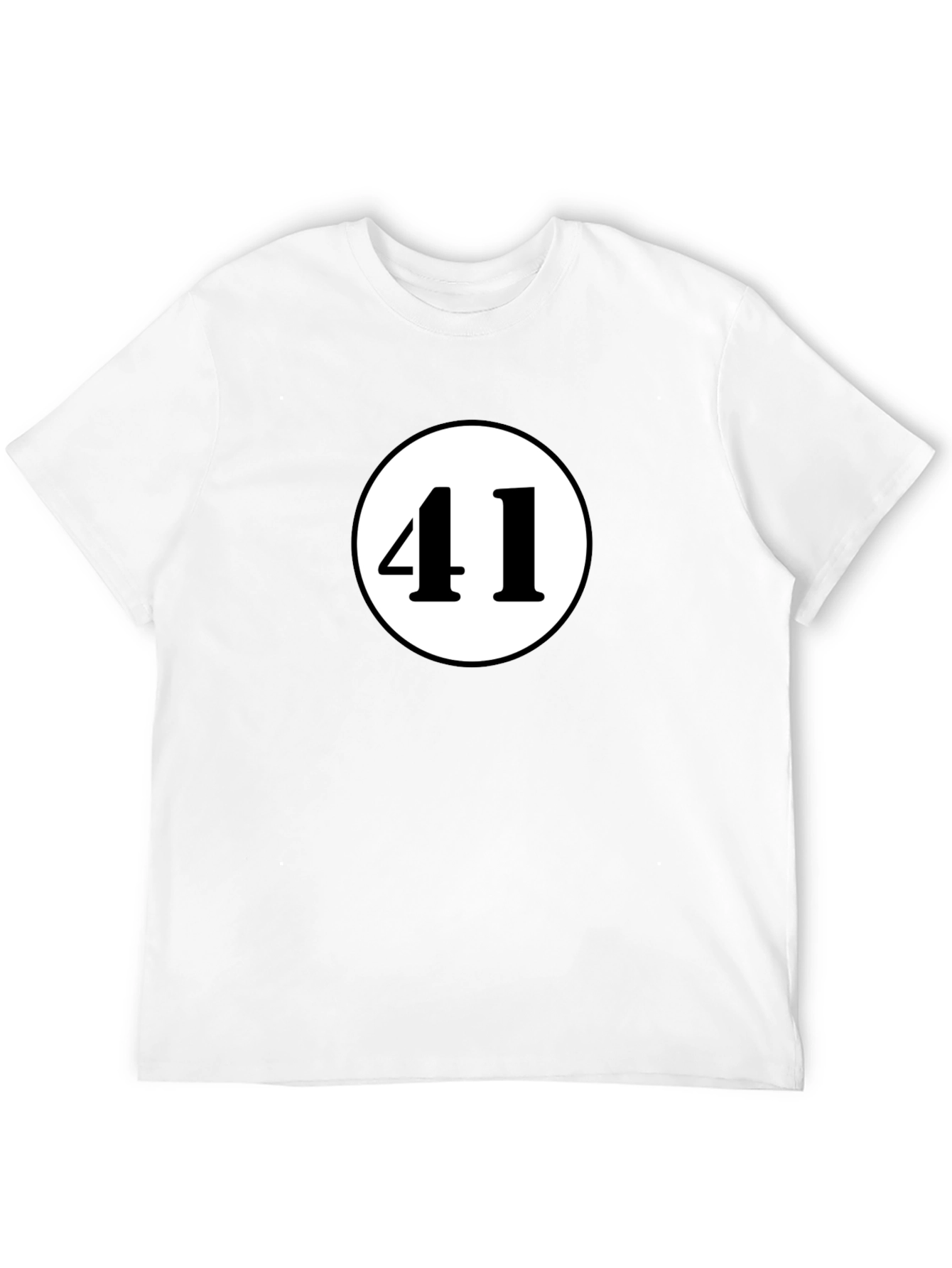 Black Black T-Shirt with Number 41 Design view 12