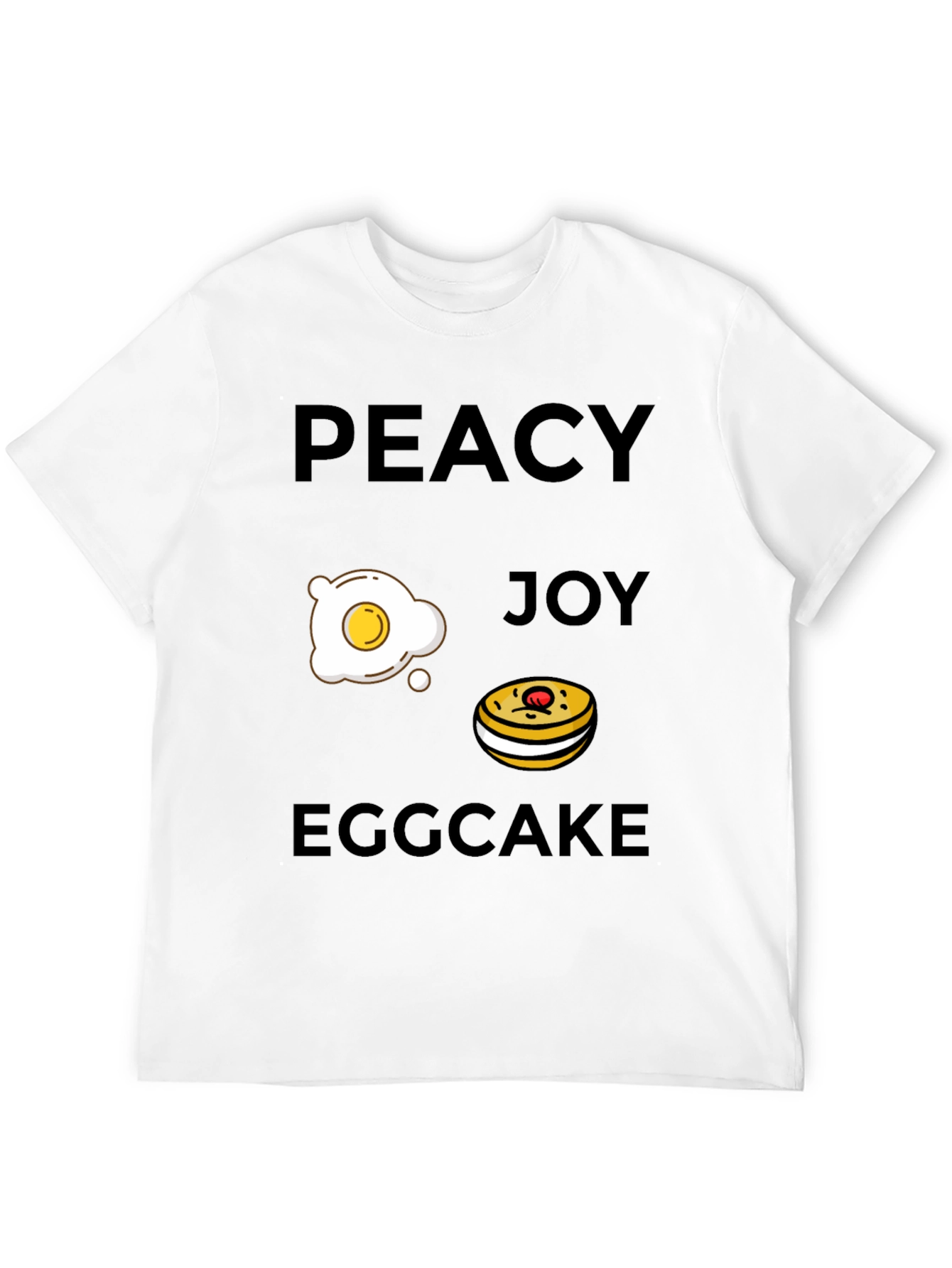 Black Peacy Joy Eggcake T-Shirt view 12