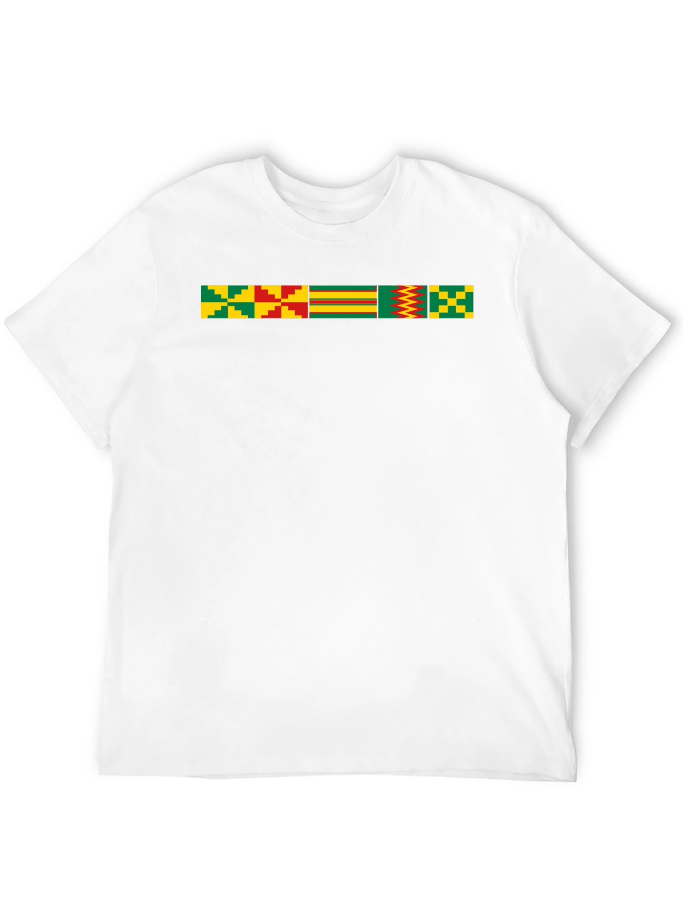 Black Kente Cloth Inspired Graphic T-Shirt view 12