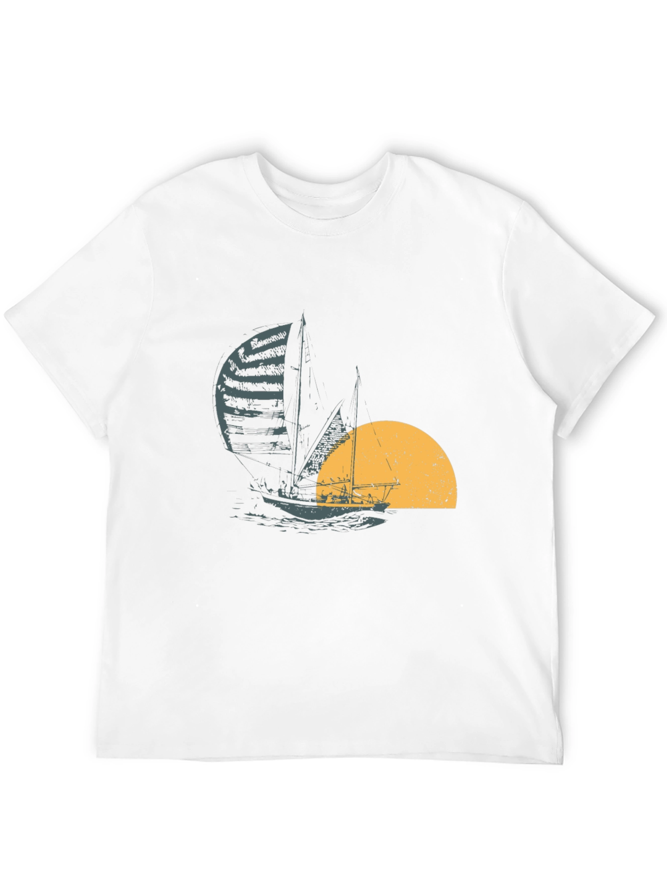Black Sailing at Sunset Black T-Shirt view 12