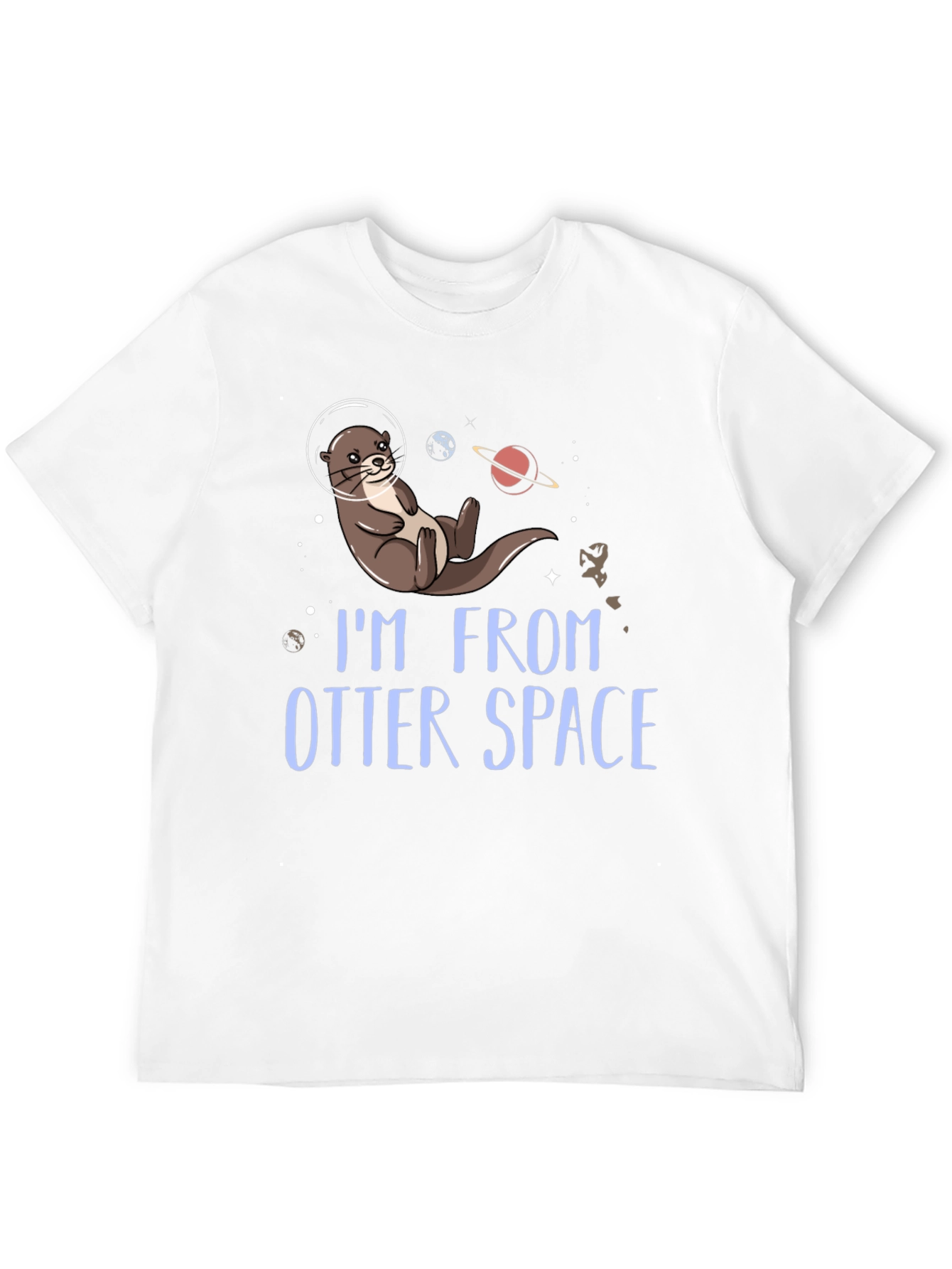 Black I'm From Otter Space T-Shirt view 12