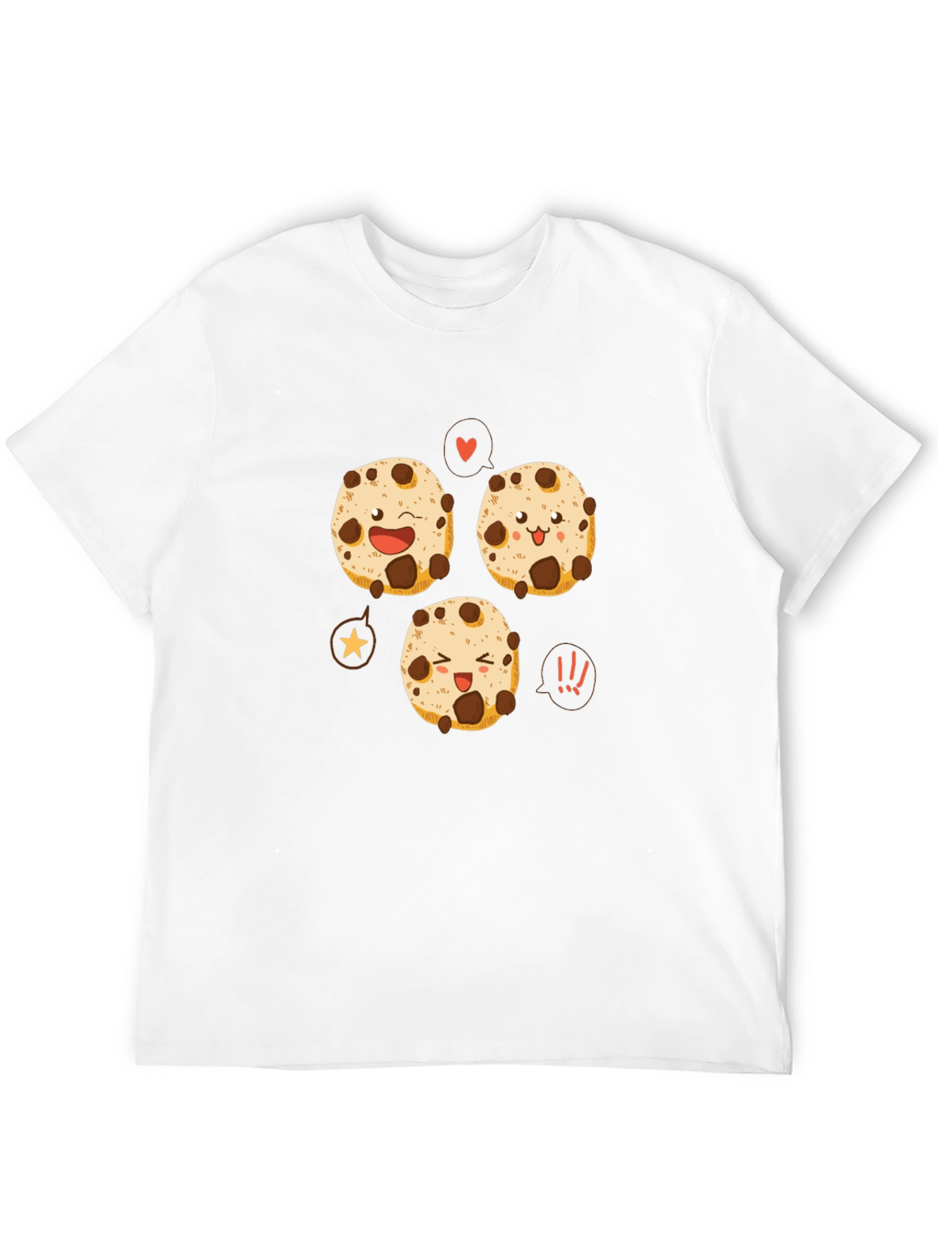 Black Cookie Cartoon Black T-Shirt view 12