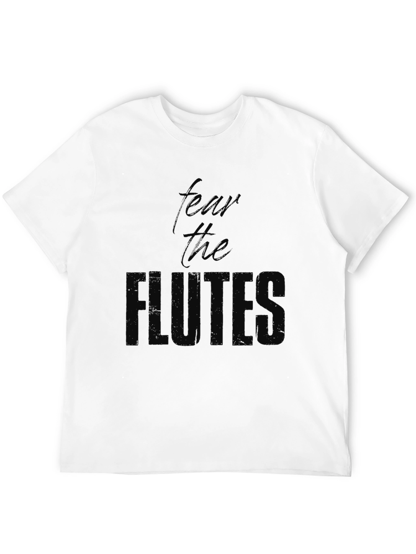 Black Fear The Flute T-Shirt - Black Cotton Tee view 12