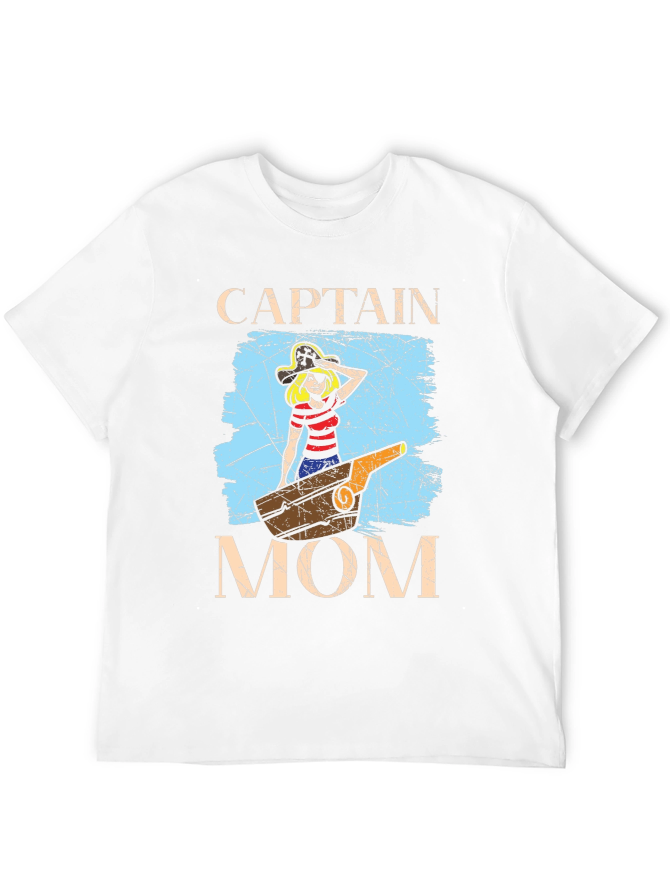 Captain Mom T-Shirt - Nautical Pirate Graphic Tee - 12