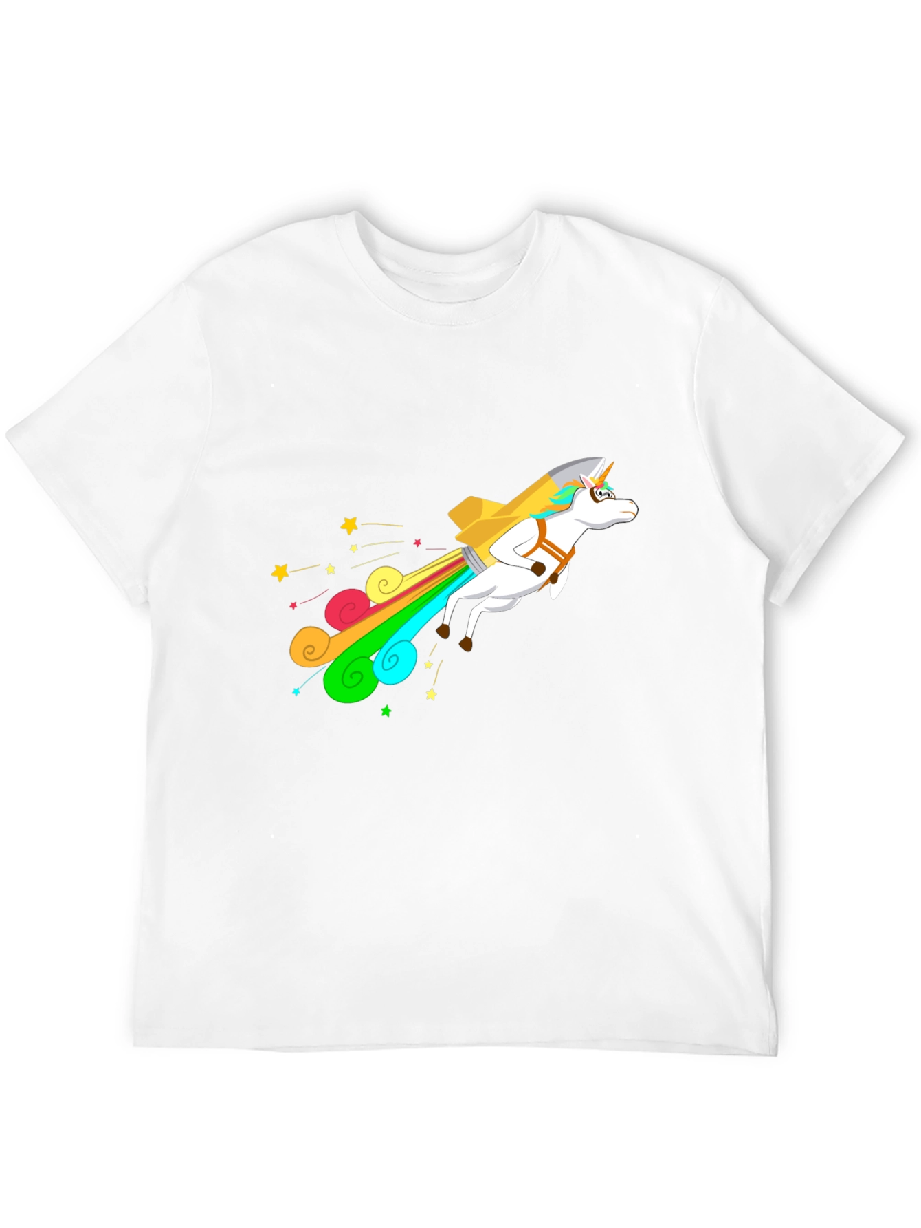 Black Unicorn Rocket T-Shirt - Black Cotton Blend view 12