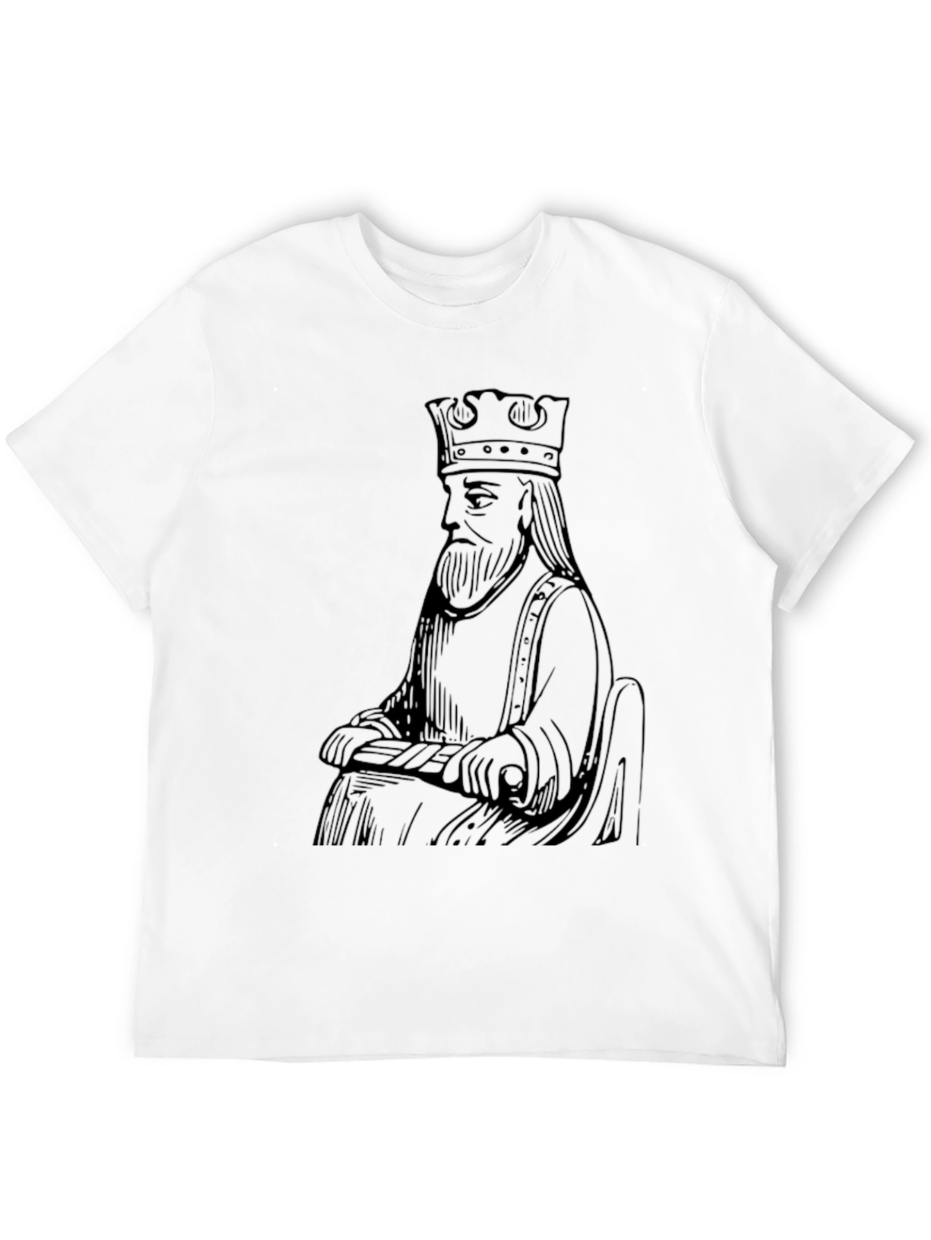 Black King Chess Piece Graphic T-Shirt - Black view 12