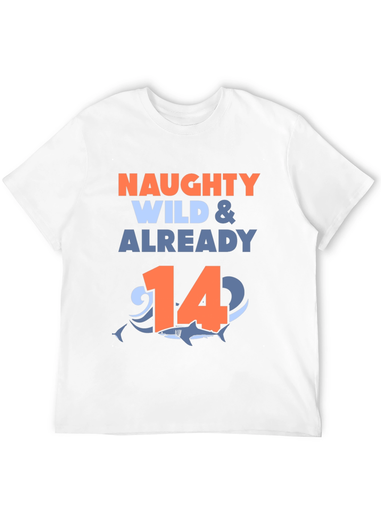 Black Naughty Wild & Already 14 Shark T-Shirt view 12