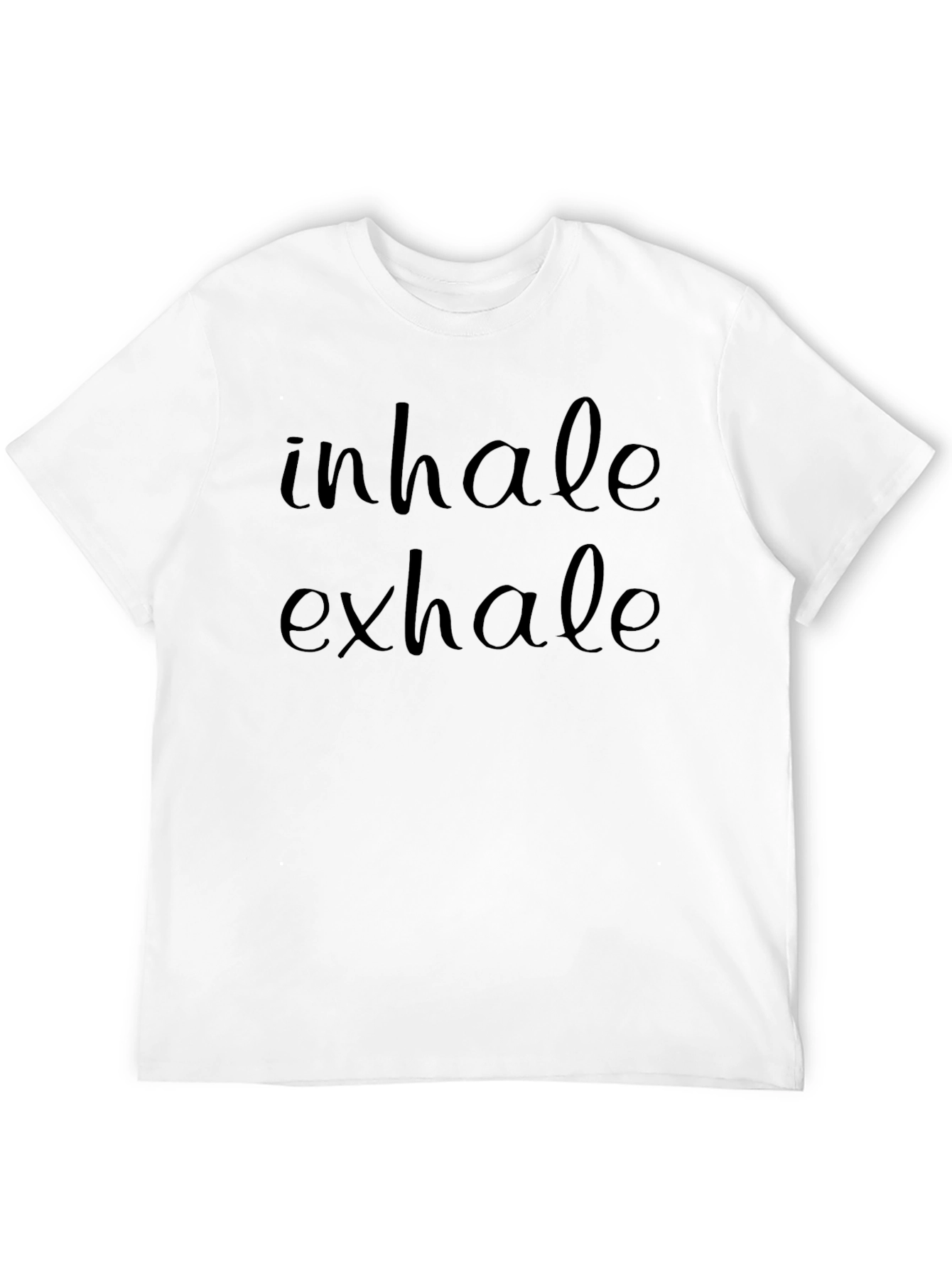 Black Inhale Exhale Black Graphic Tee - Relax & Breathe view 12