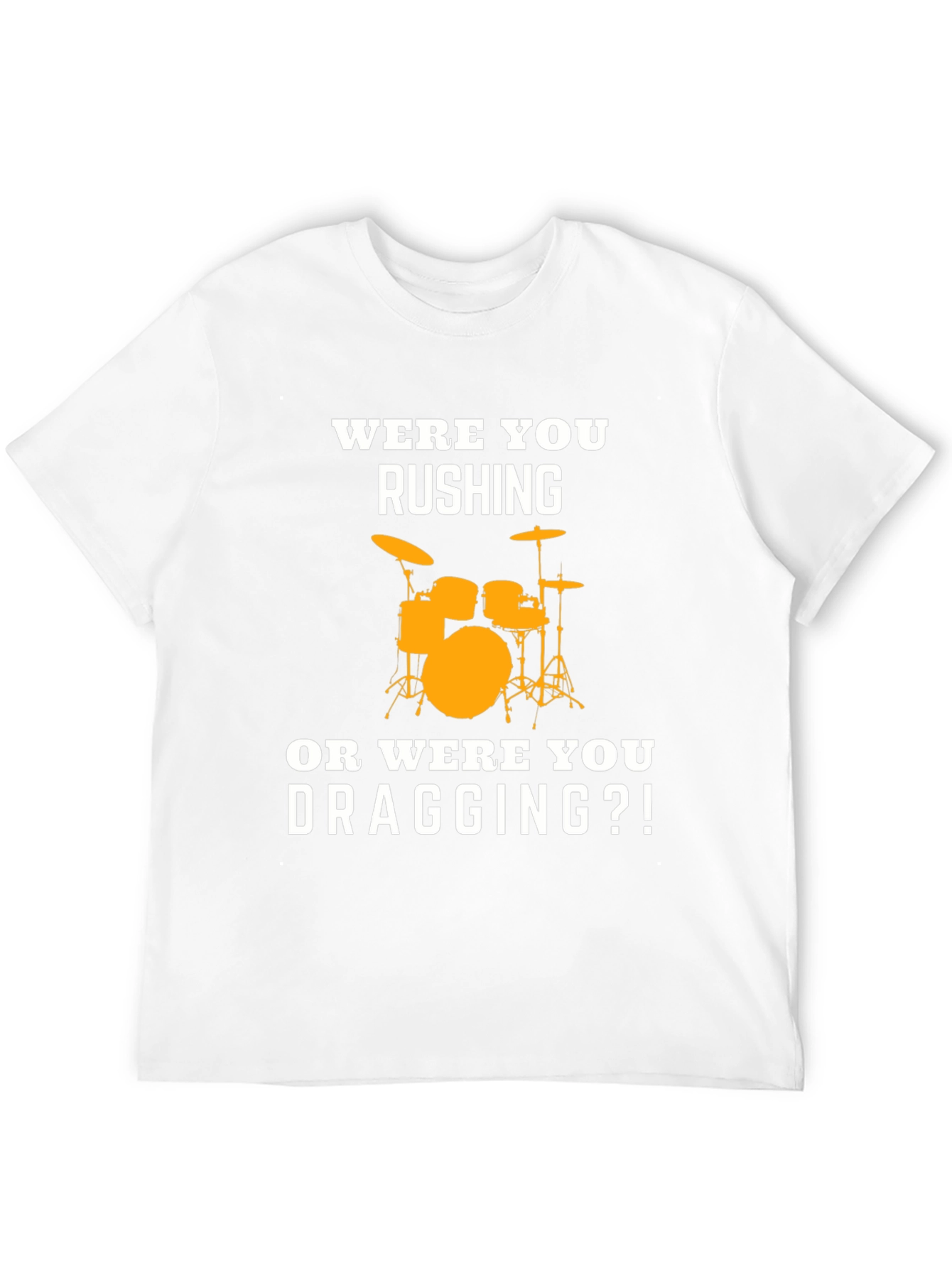 Black Drummer T-Shirt - Rushing or Dragging Funny Tee view 12