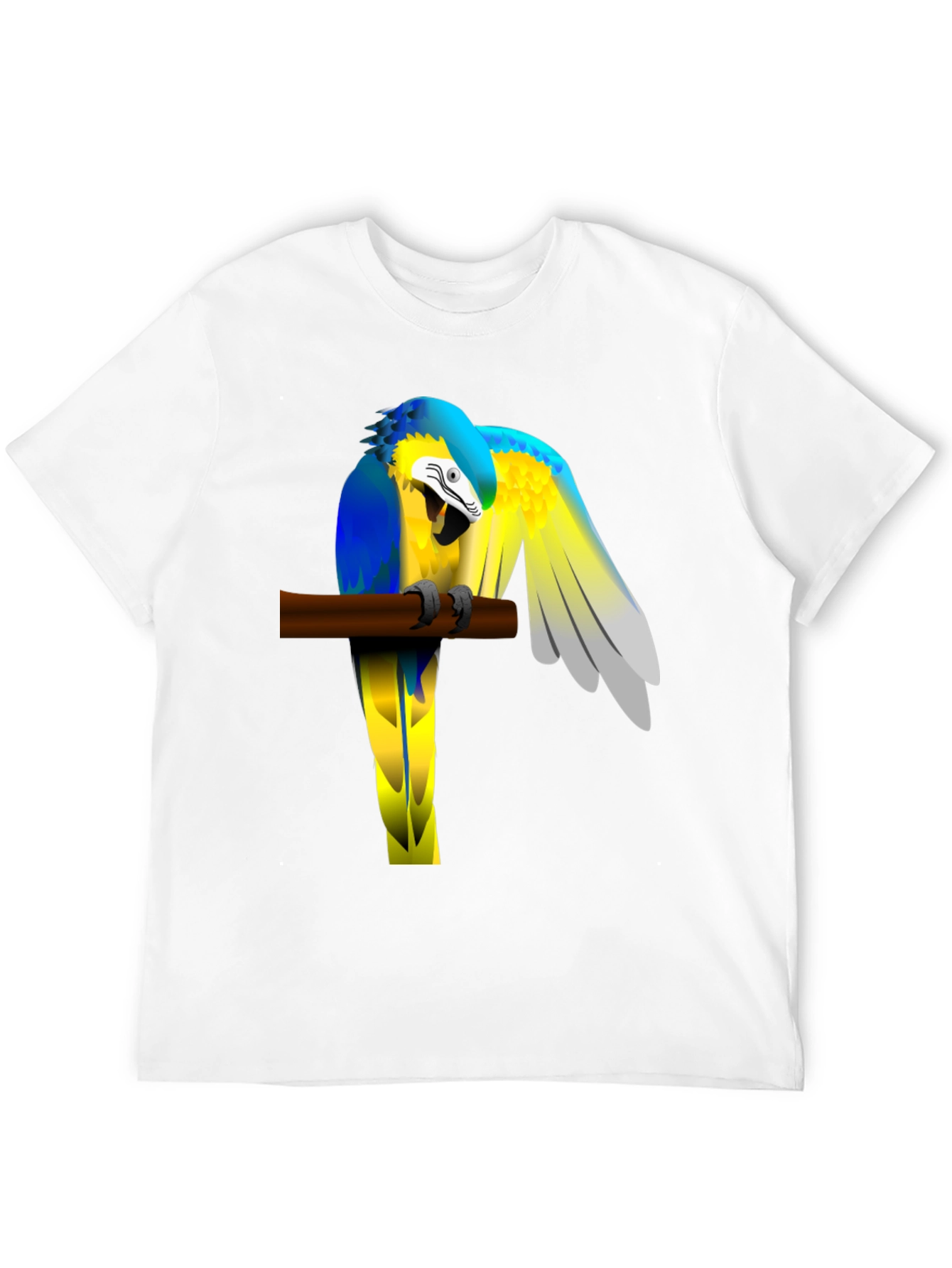 Black Parrot Perch Graphic Tee - Unique Bird Lover T-Shirt view 12