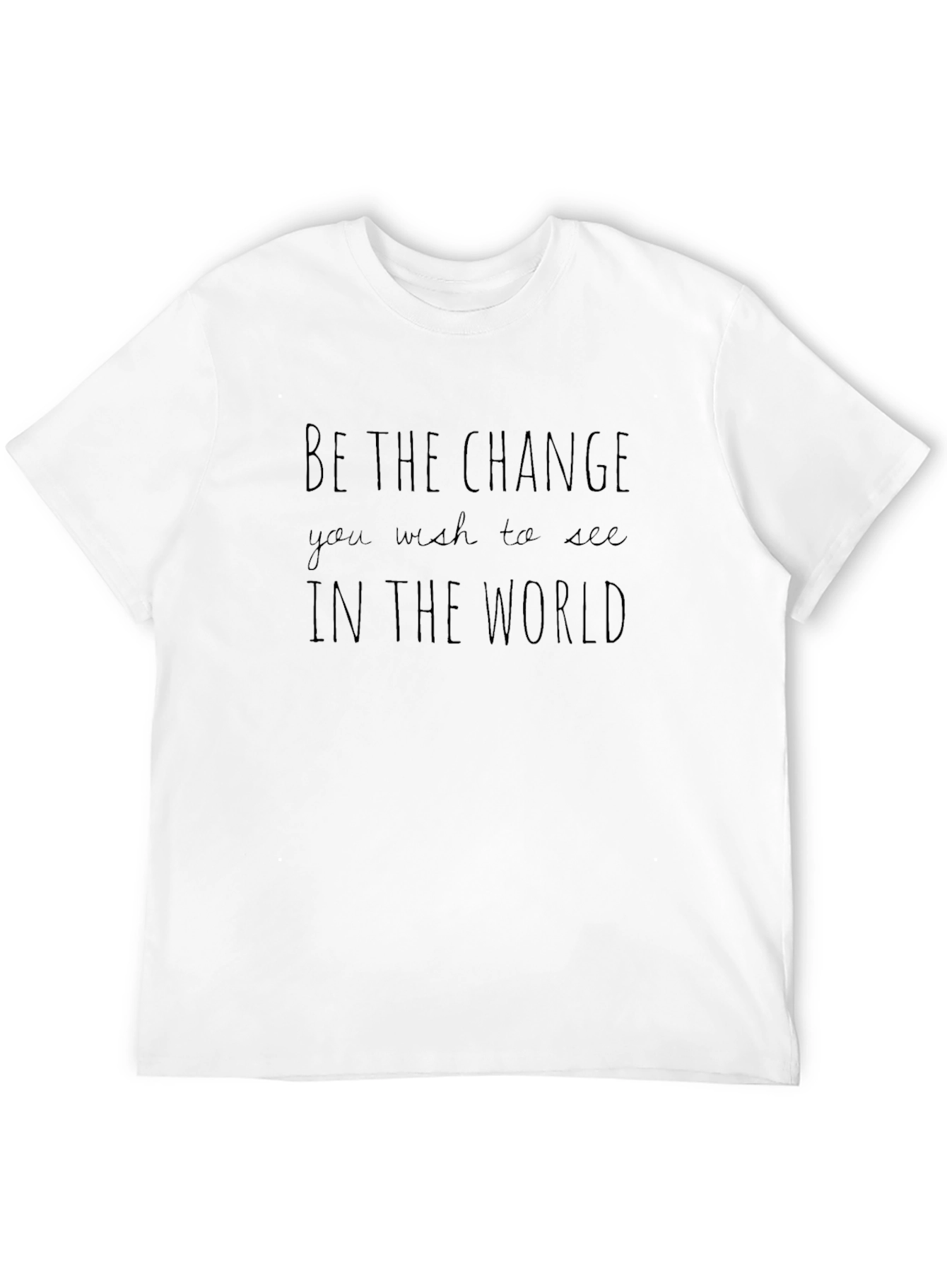 Black Inspirational Change T-Shirt - Be the Change view 12