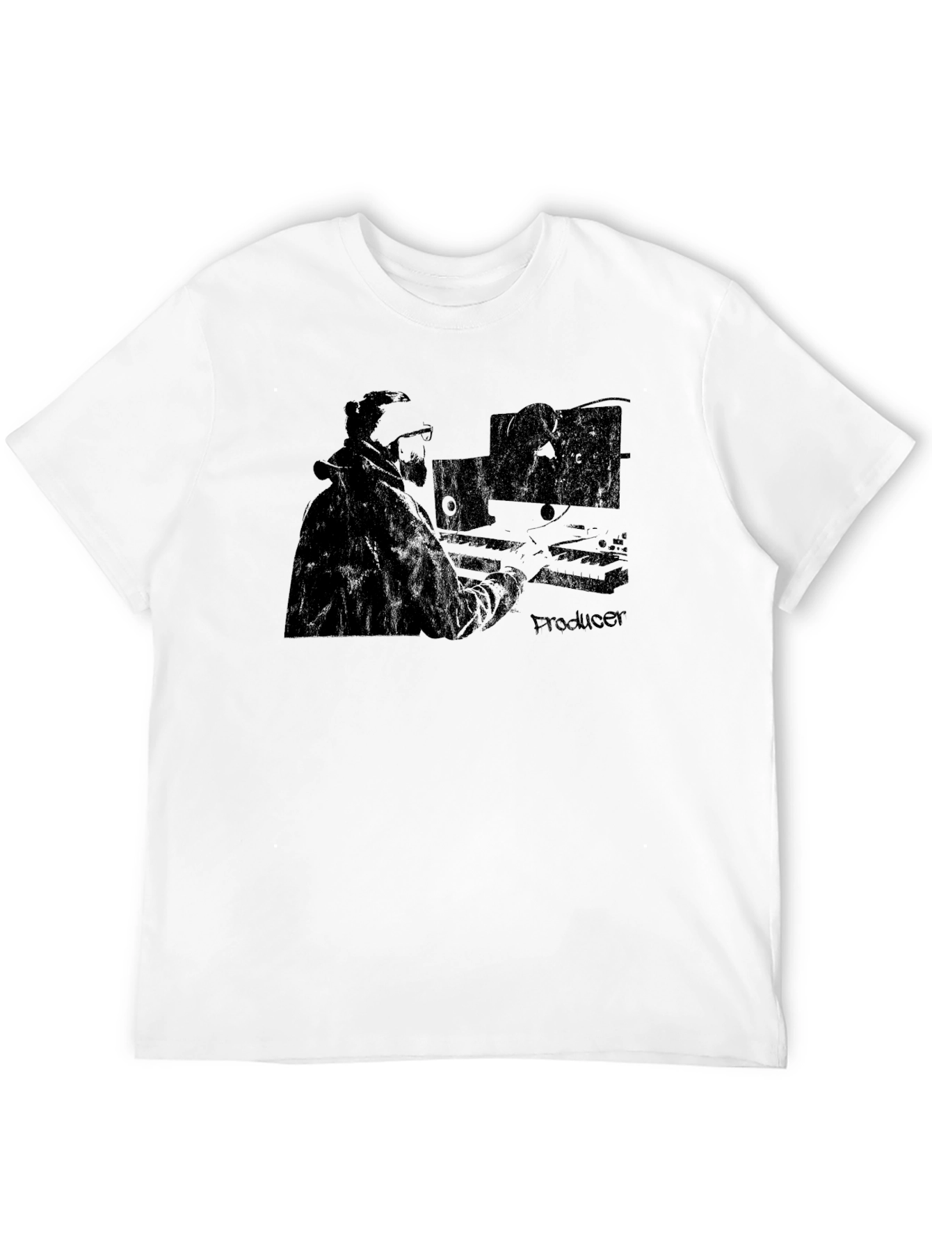 Black Producer Graphic T-Shirt - Black Music Studio Tee view 12