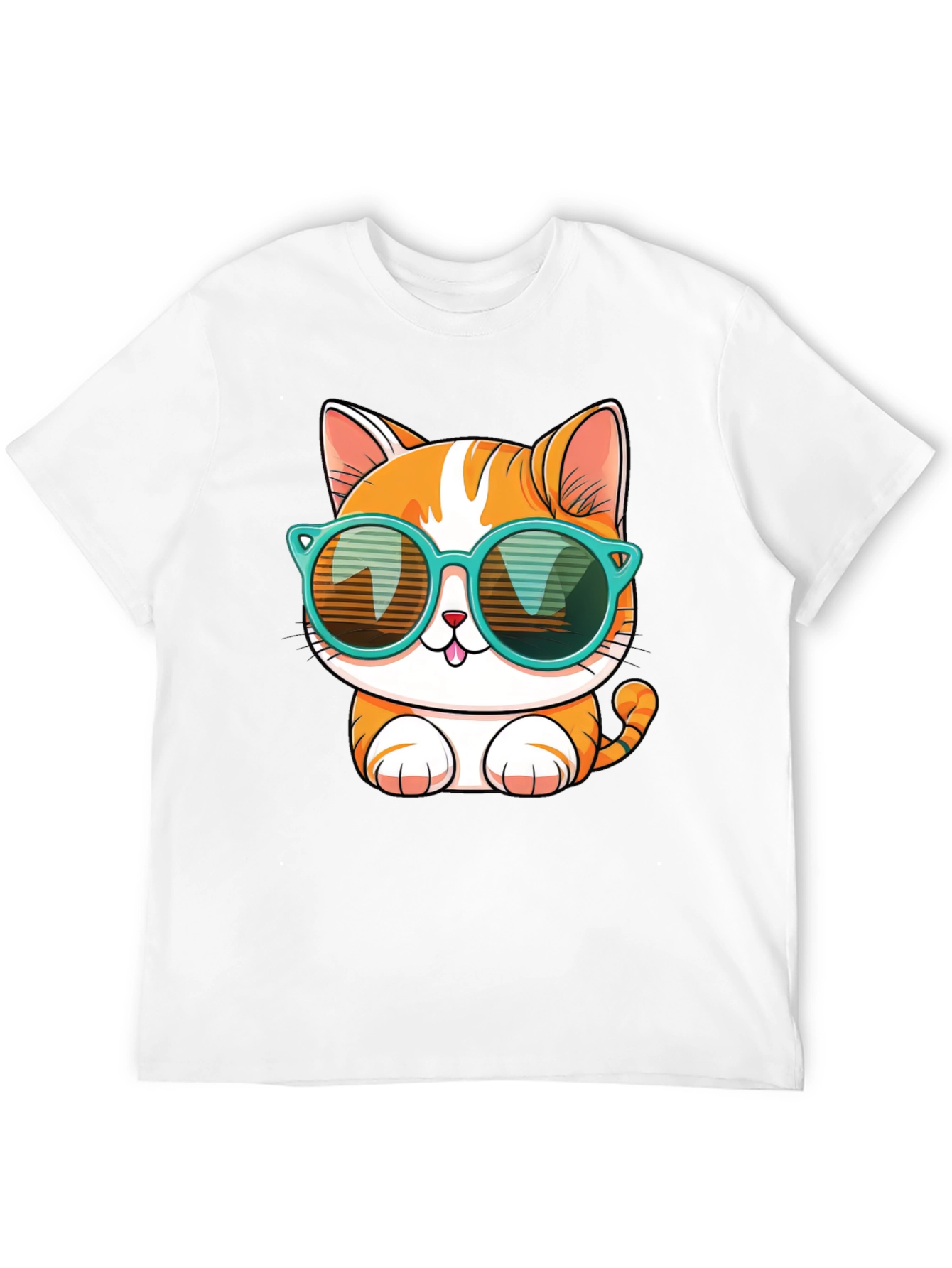 Black Cool Cat Graphic Tee view 12