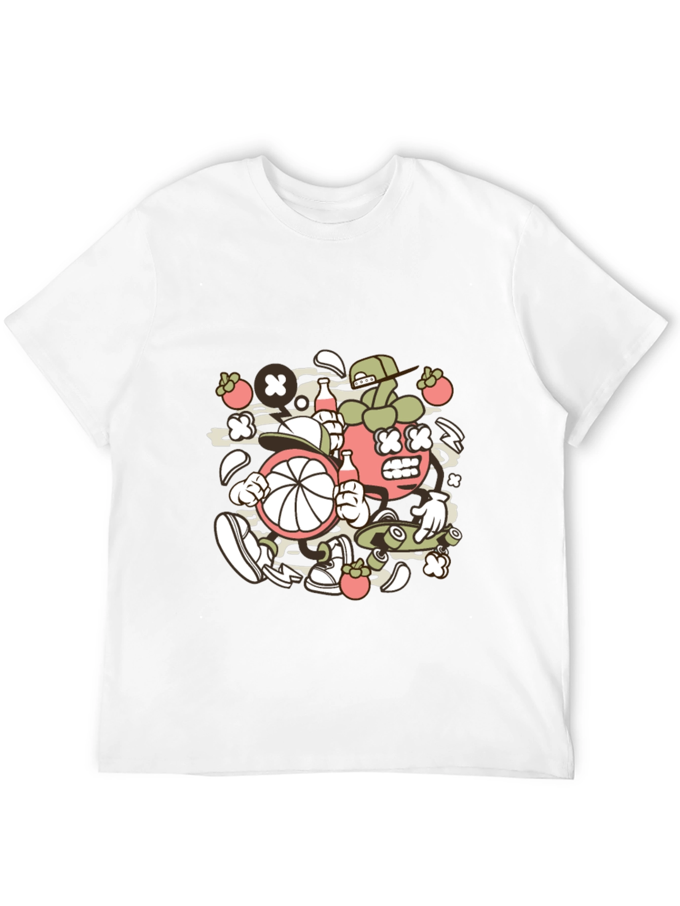 Black Cartoon Mangosteen Black Tee view 12