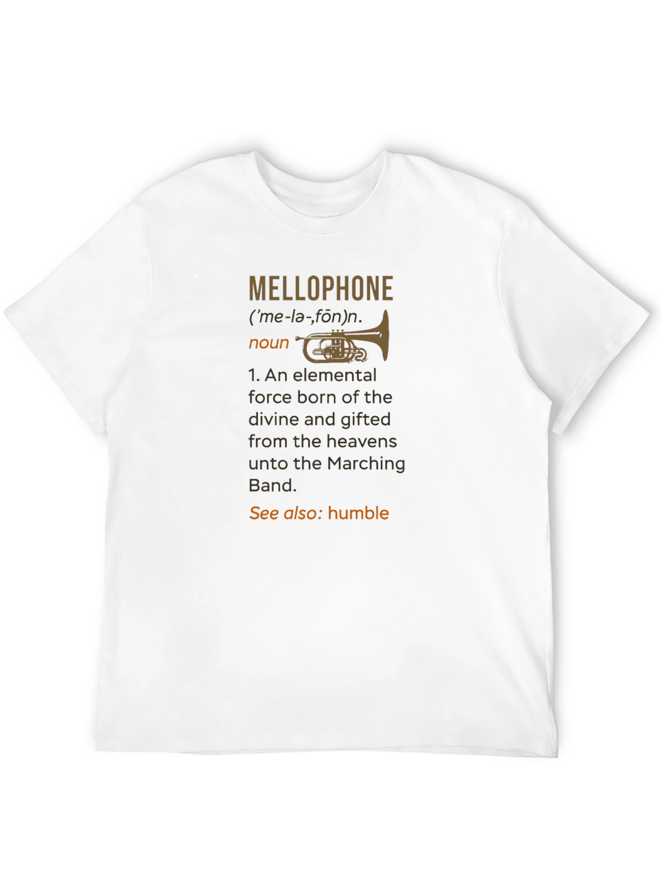 Black Mellophone Definition T-Shirt - Marching Band Humor Tee view 12