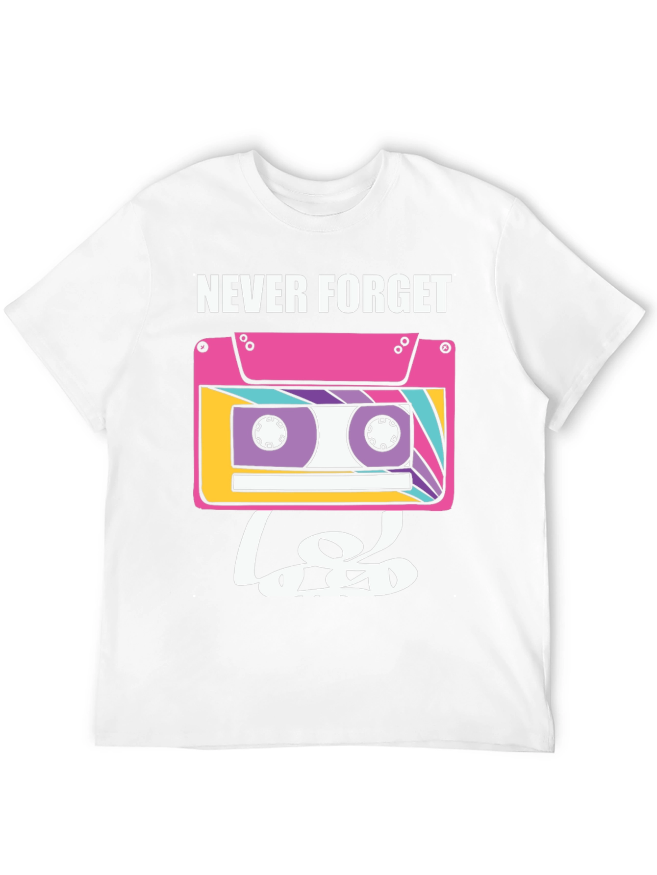 Black Retro Cassette Tape Graphic Tee - Never Forget view 12
