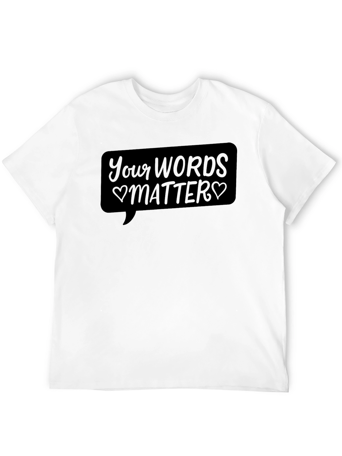 Black Your Words Matter Graphic Tee - Black view 12