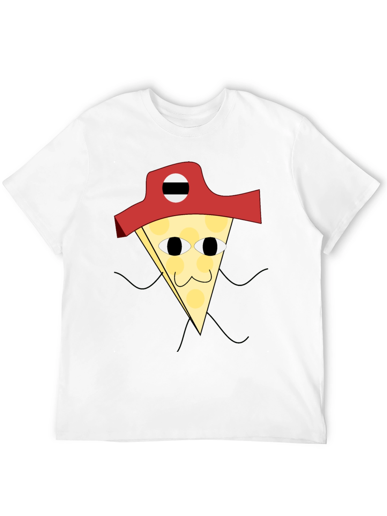 Black Pizza Pirate T-Shirt - Quirky Graphic Tee view 12