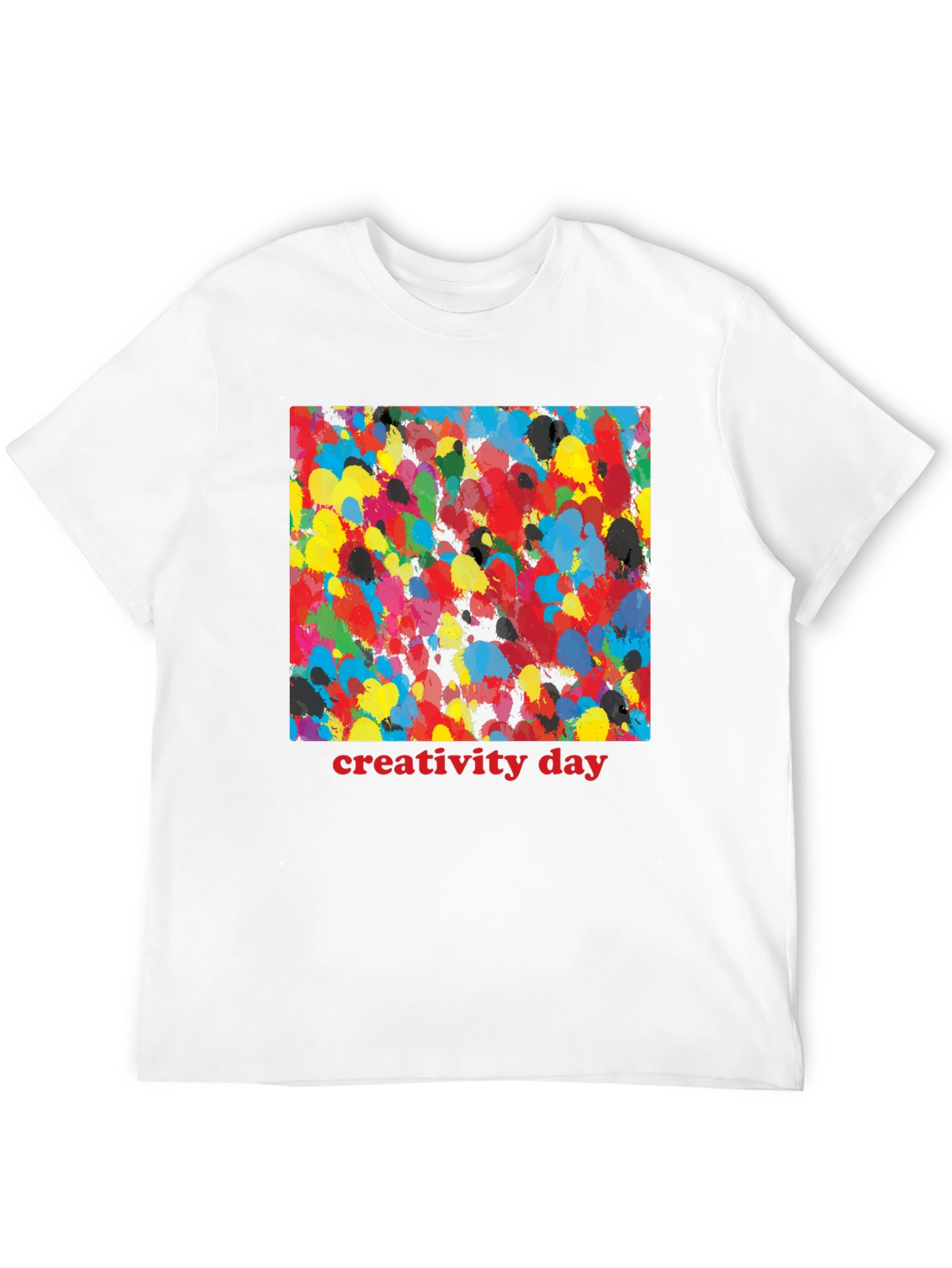 Black Creativity Day Splatter Art Black T-Shirt view 12