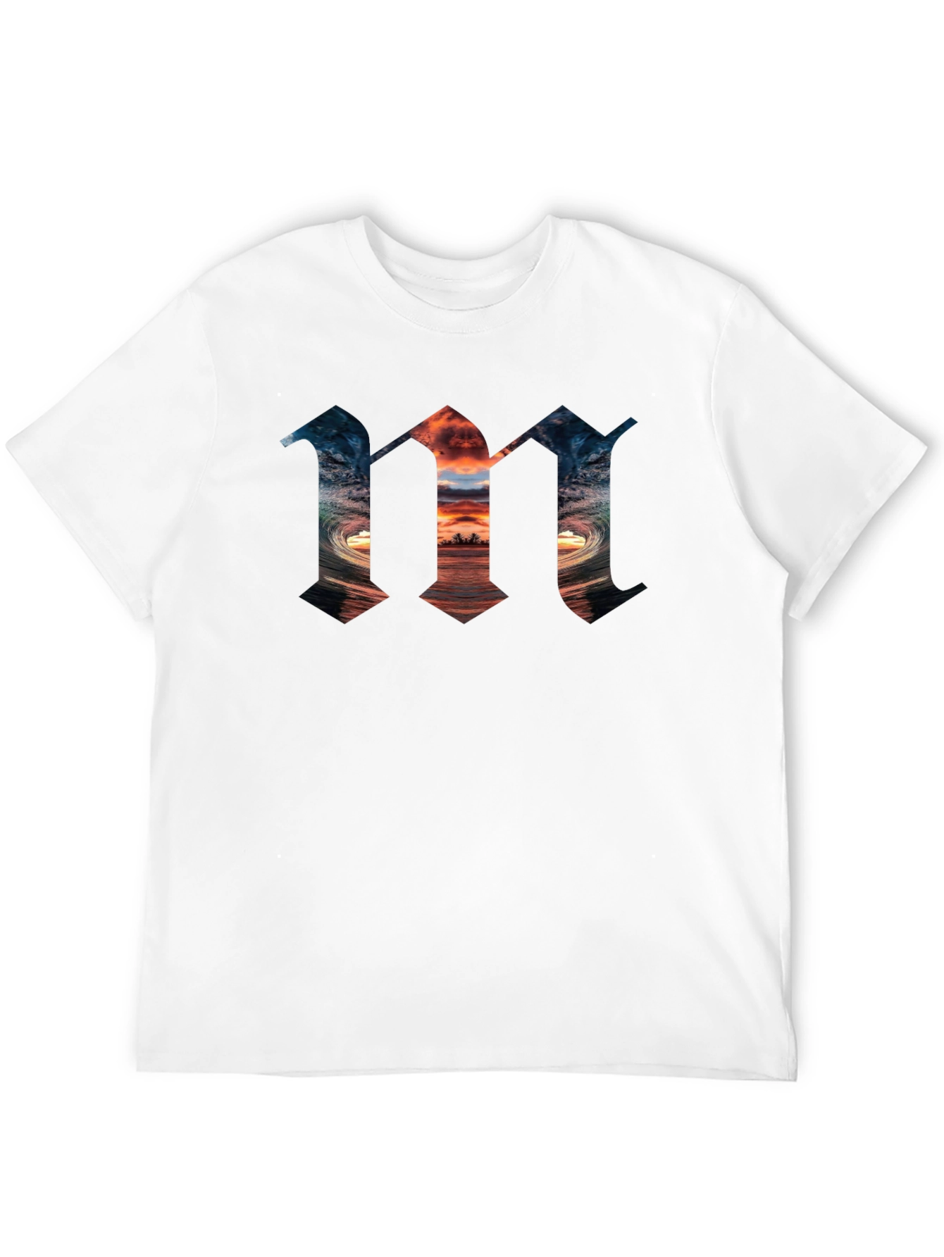 Black Ocean Wave "M" Graphic Tee - Black view 12