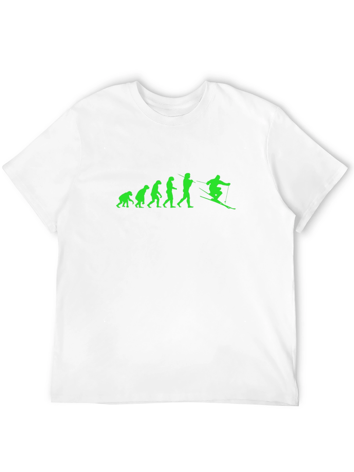 Black Evolution Ski T-Shirt - Funny Skiing Gift view 12