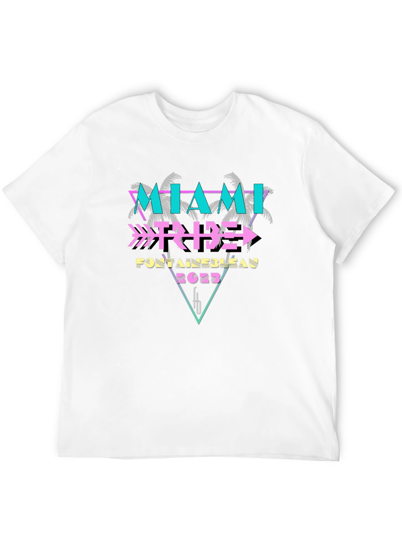 Black Miami Tribe Fontainebleau 2023 Black T-Shirt view 12