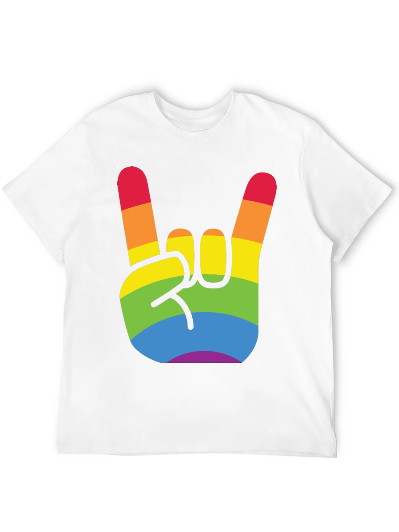 Black Rainbow Rock On Pride T-Shirt view 12