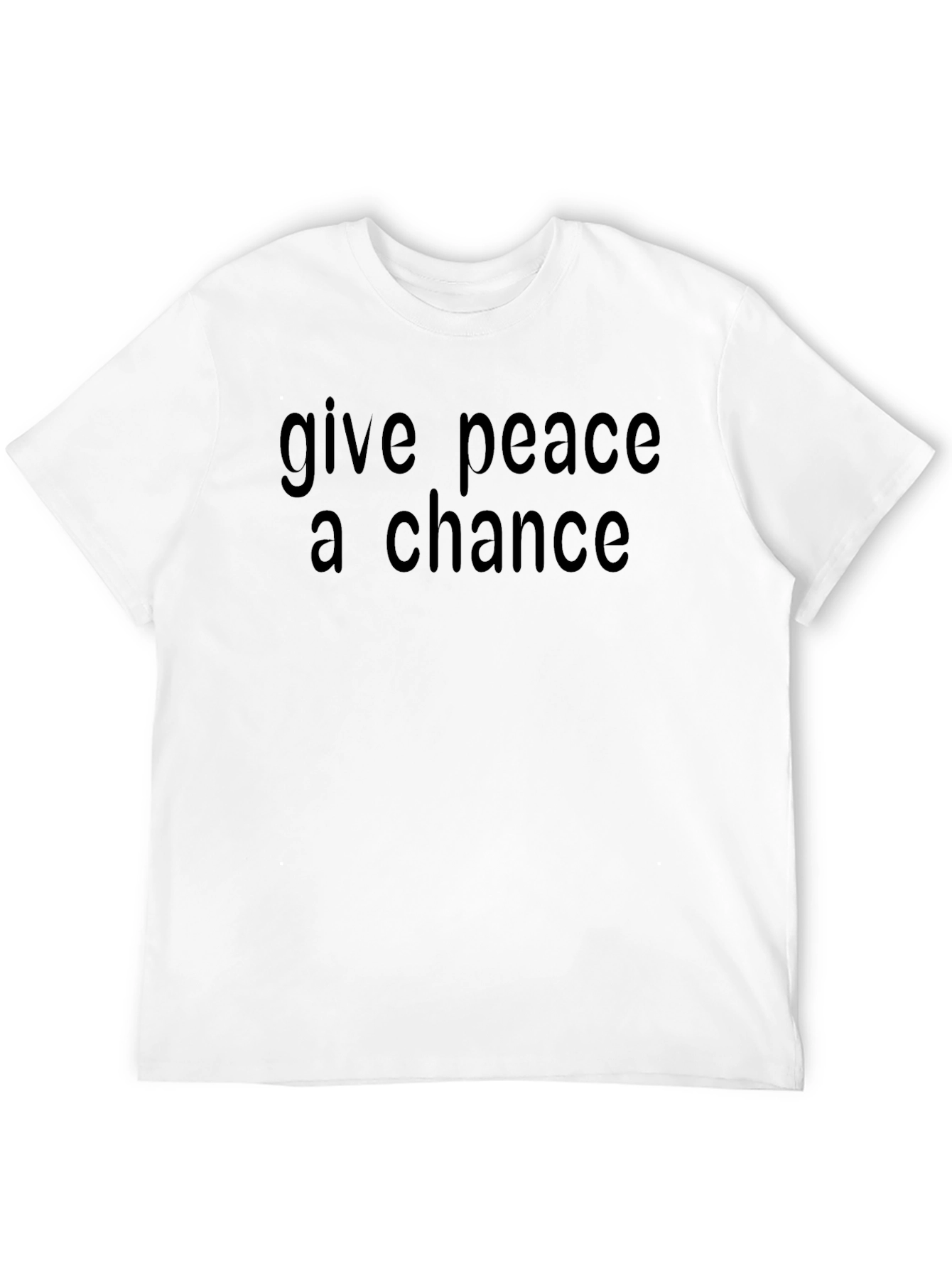 Black Give Peace a Chance T-Shirt - Casual Crew Neck Tee view 12