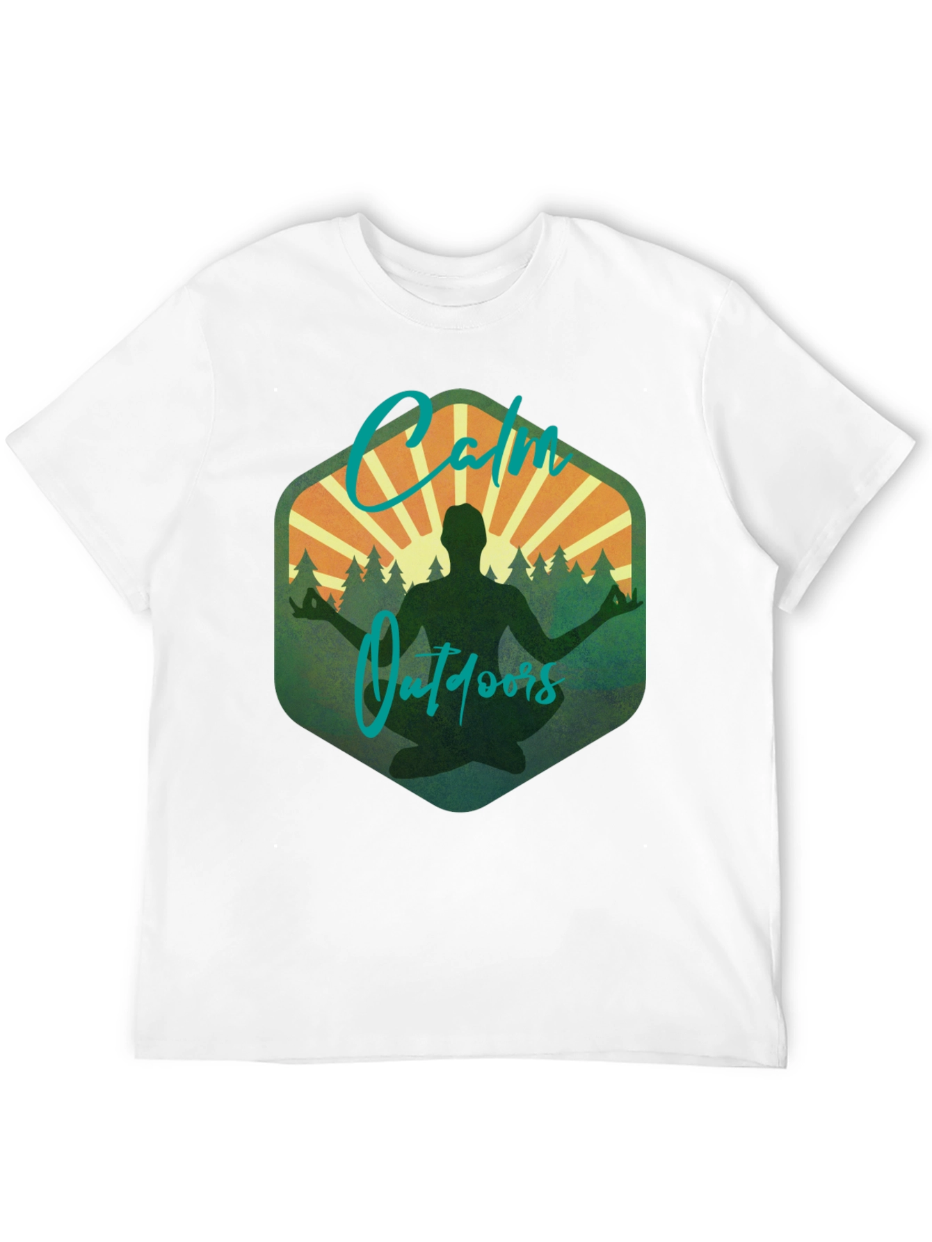 Black Calm Outdoors Graphic Tee - Meditation & Nature Shirt view 12