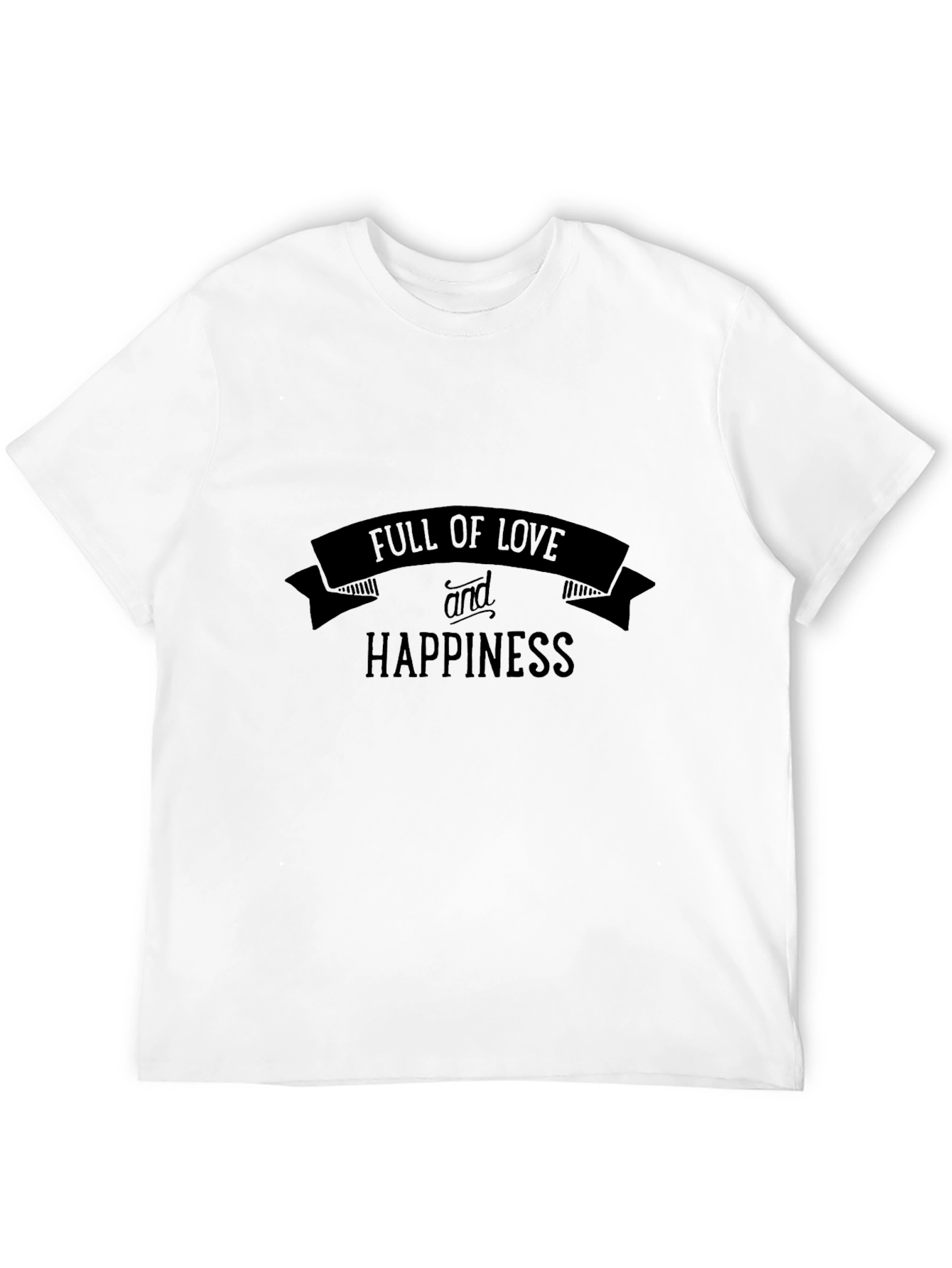 Black Full of Love and Happiness Graphic Tee view 12